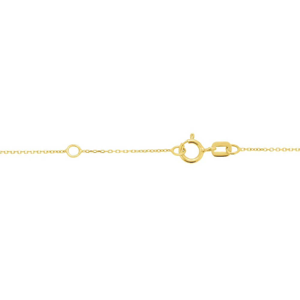 Collana Gabrielle Oro Giallo 375/1000 Maglia Forzatina Perla D'Acqua Dolce Bianco 40+2 cm 1428232