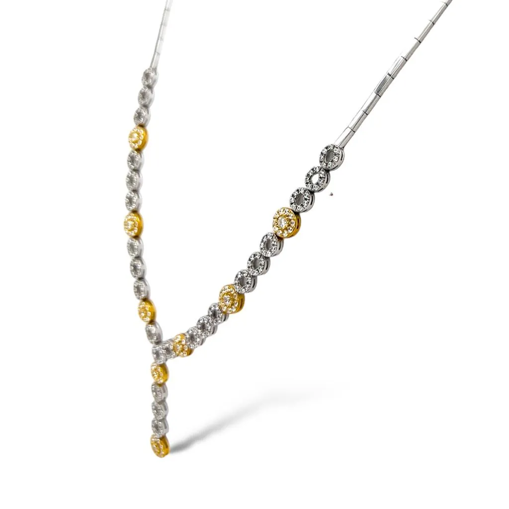 Collana in oro bianco e giallo art. COLCER
