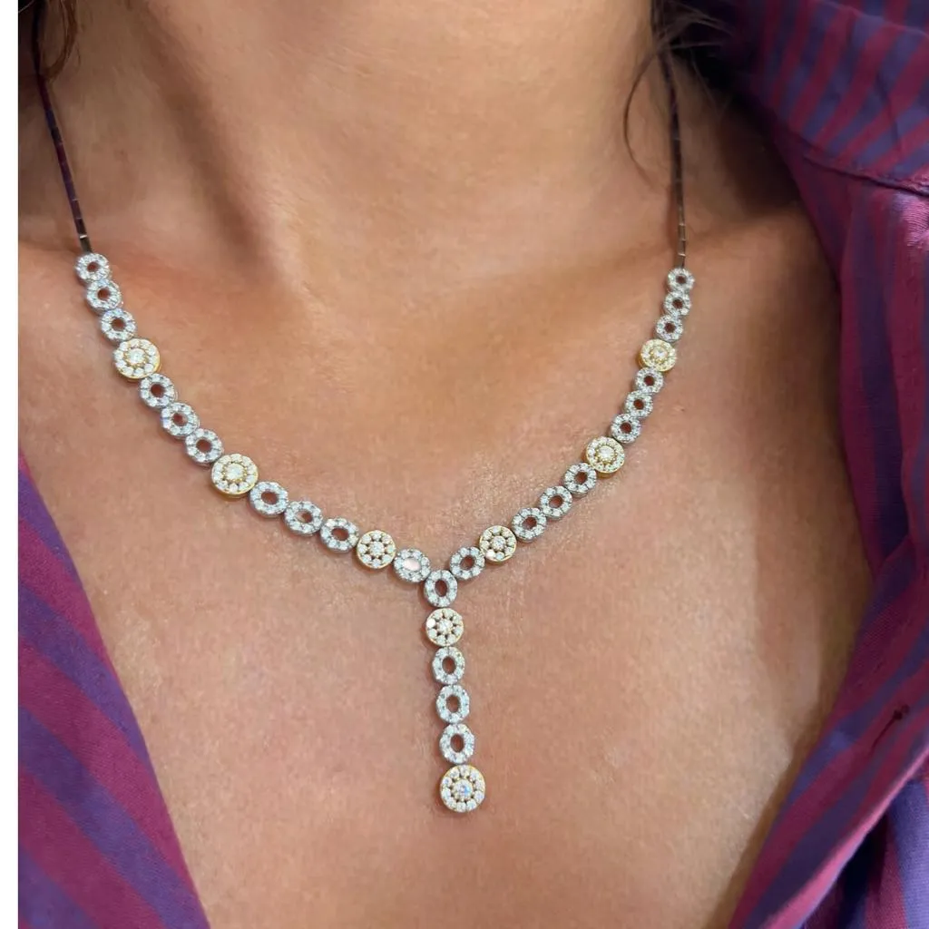 Collana in oro bianco e giallo art. COLCER