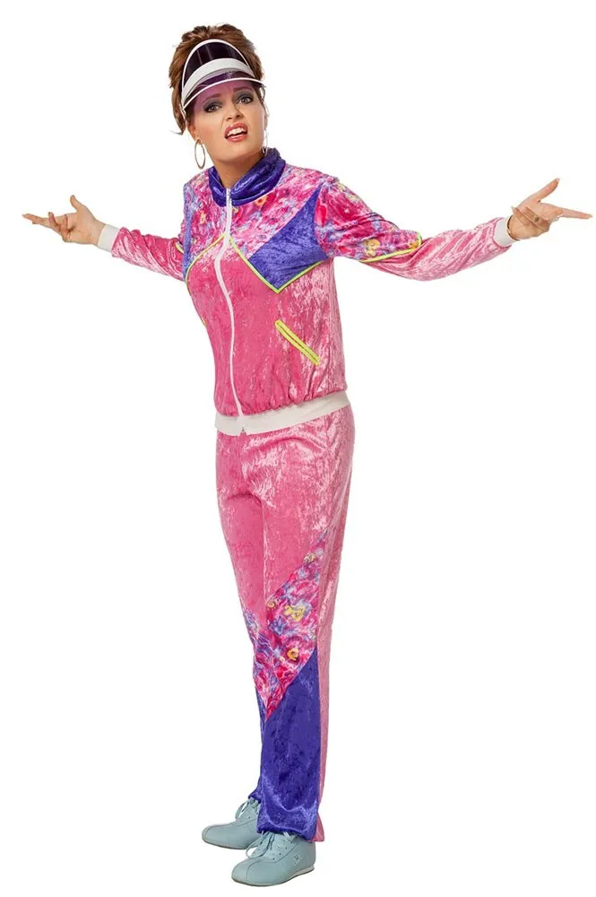 Costume tuta jogging anni '80 per donna