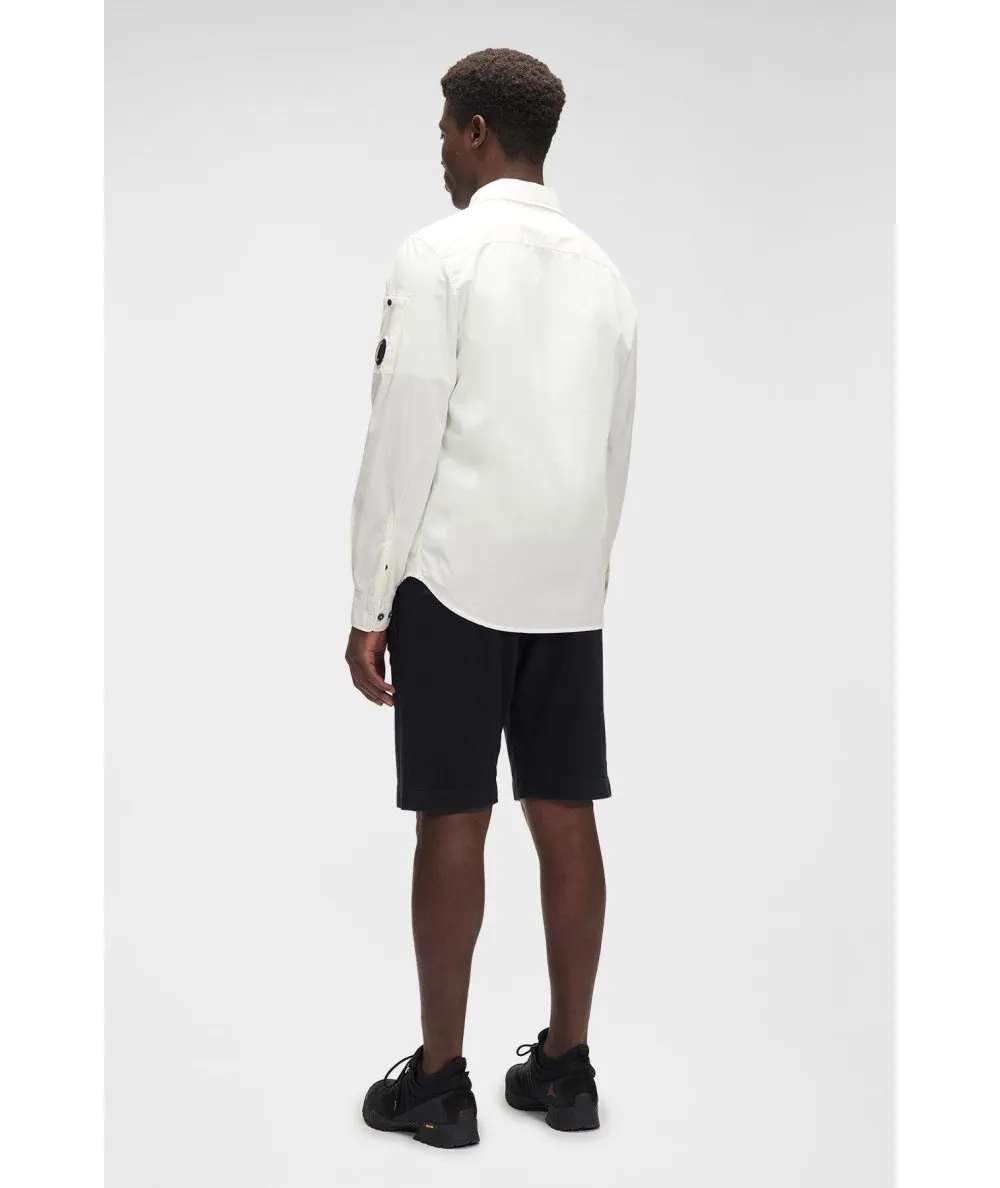 C.P. COMPANY--Maglia in Gabardine Smerigliata con Zip