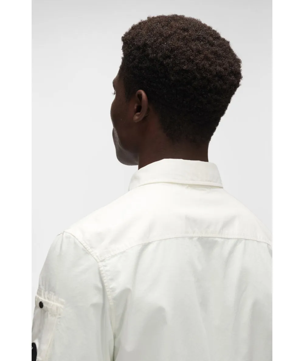 C.P. COMPANY--Maglia in Gabardine Smerigliata con Zip