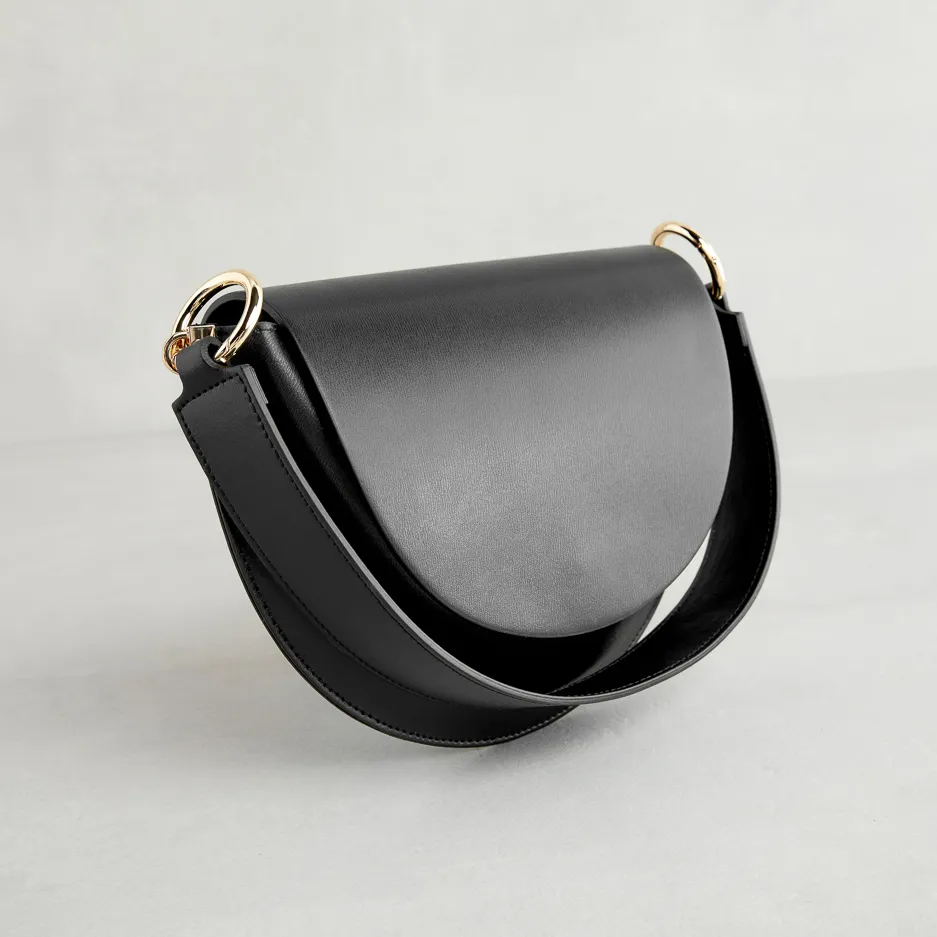 Crossbody in Pelle Nera