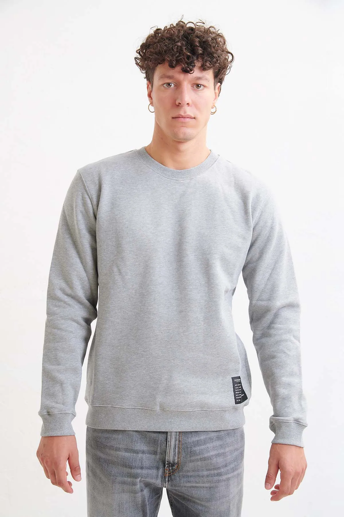 DONDUP Felpa girocollo grigio mélange