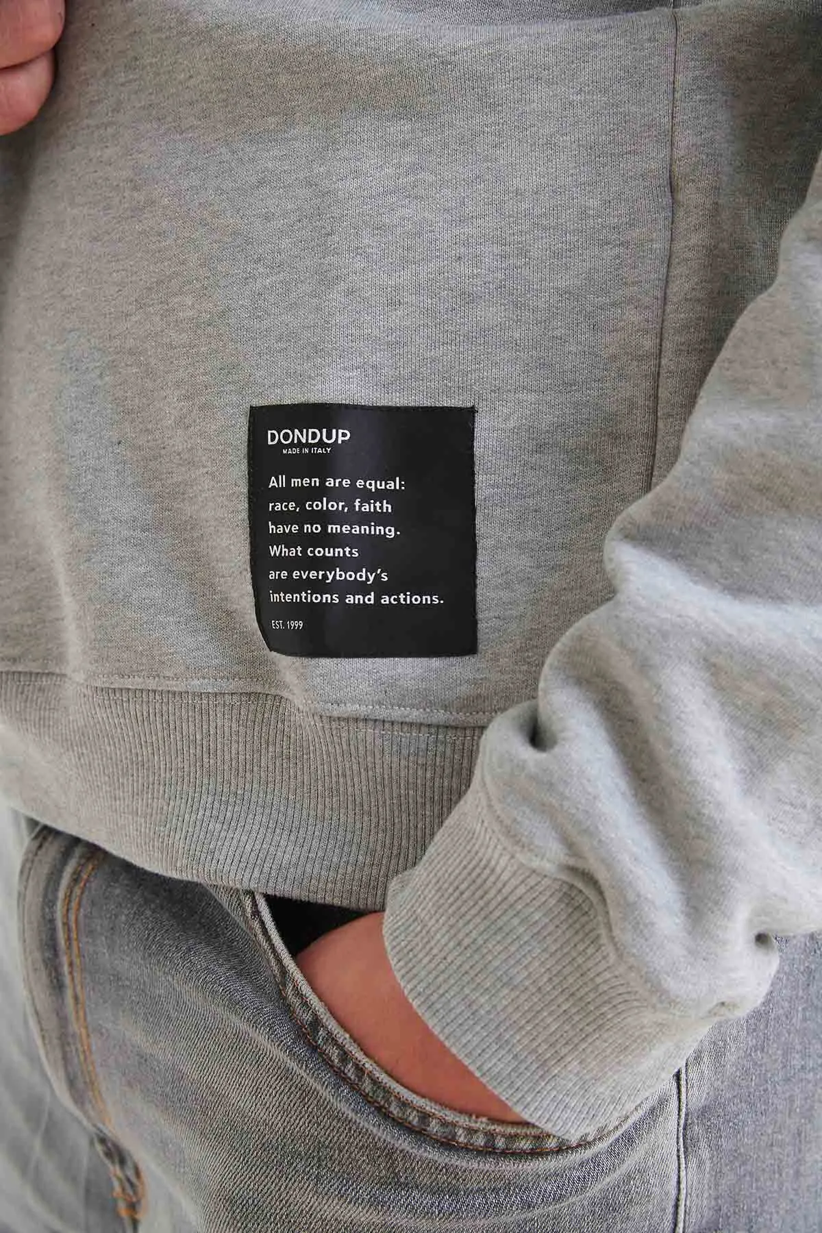 DONDUP Felpa girocollo grigio mélange