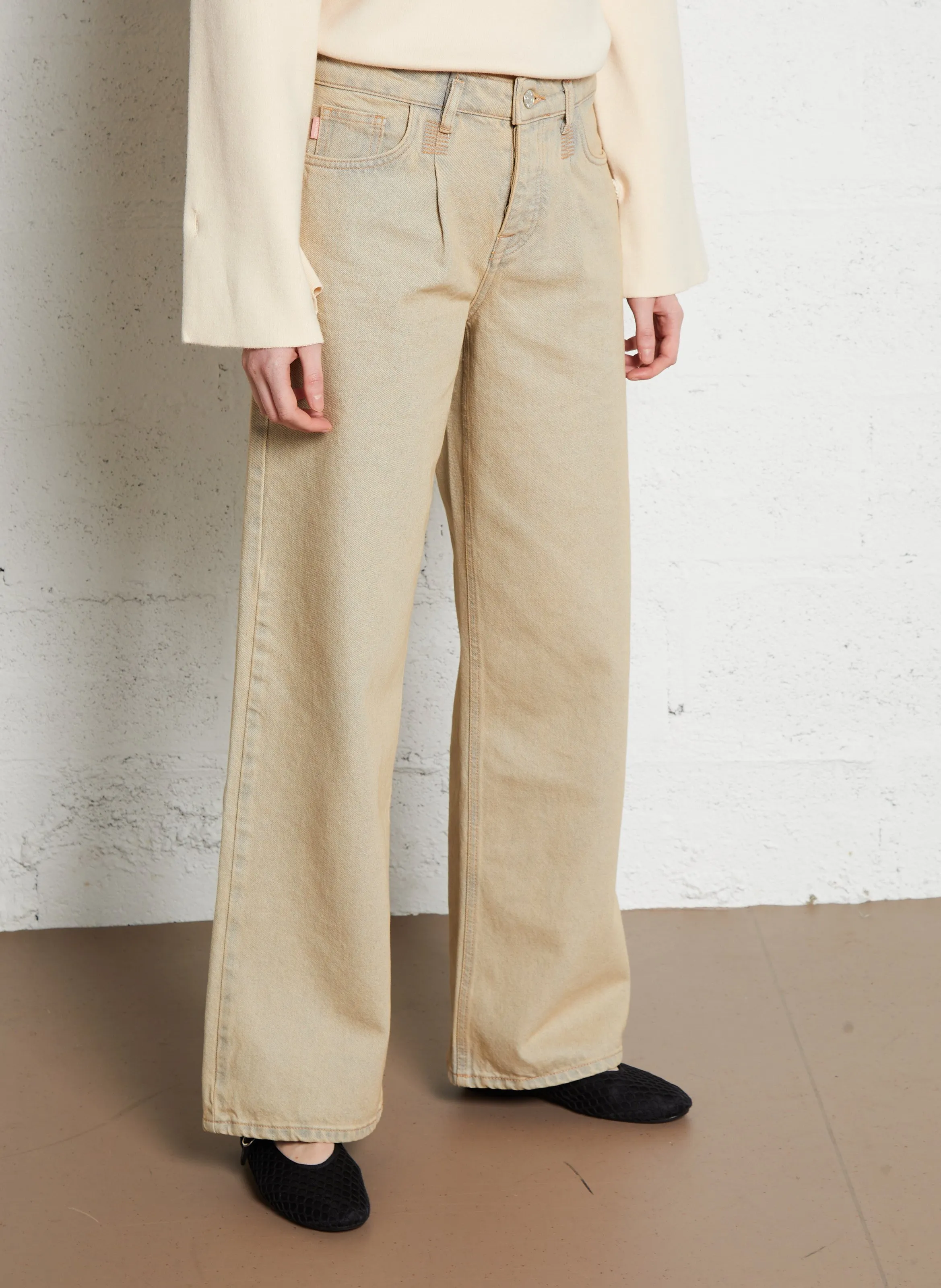  FABIENNE CHAPOT   LUCY - Jeans bootcut in cotone | Beige