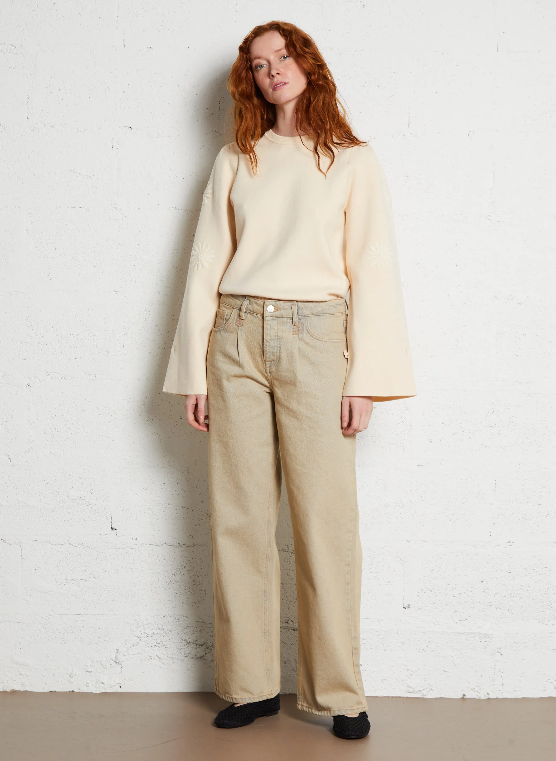  FABIENNE CHAPOT   LUCY - Jeans bootcut in cotone | Beige