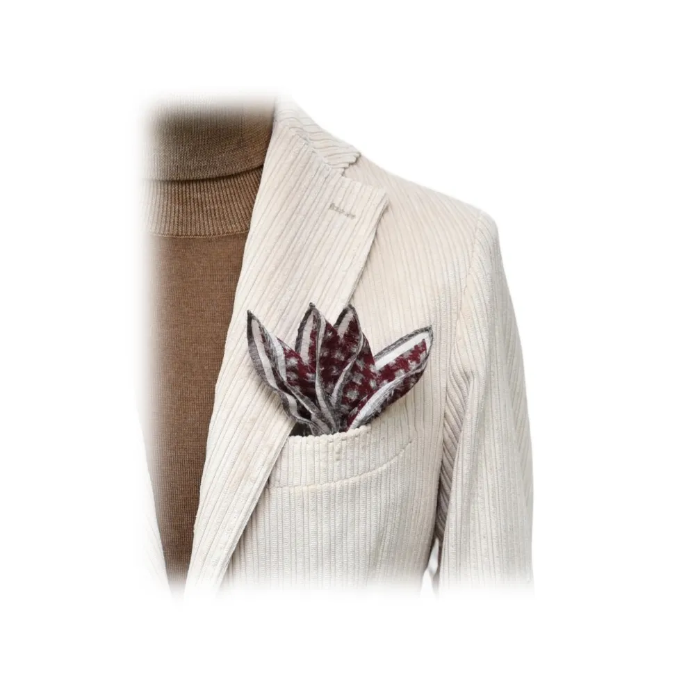 Fefè Napoli - Giacca Larocciatore Velluto Bianco - Giacche - Handmade in Italy - Luxury Exclusive Collection