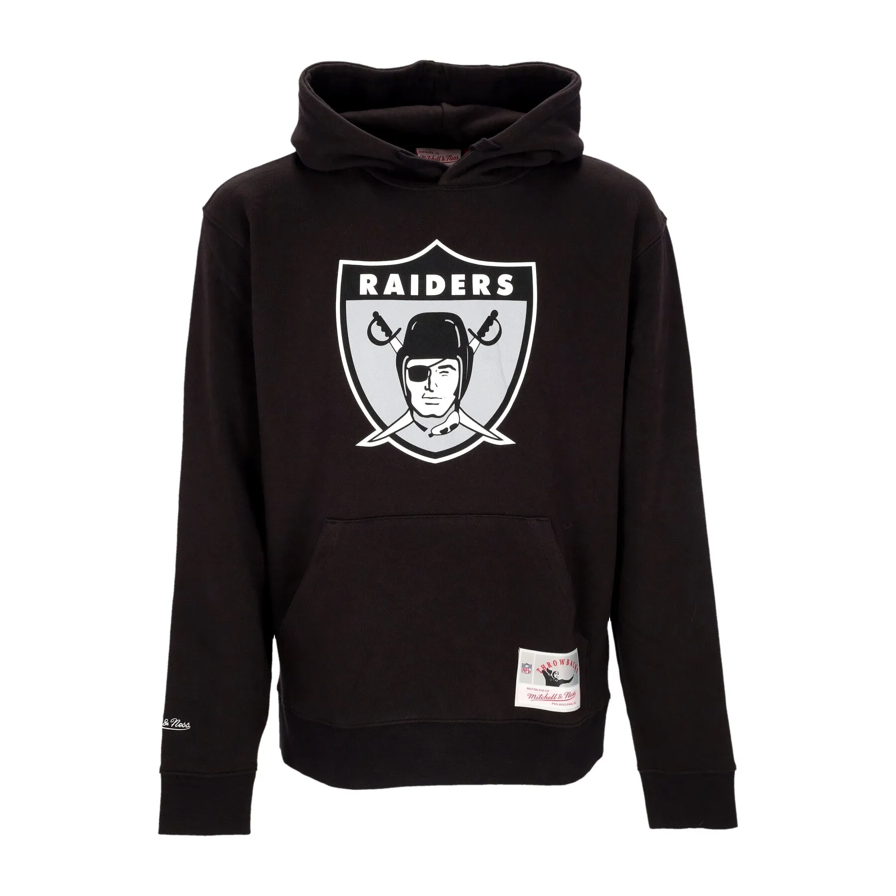 Felpa Cappuccio Uomo Nfl Team Logo Hoodie Upd Oakrai Black