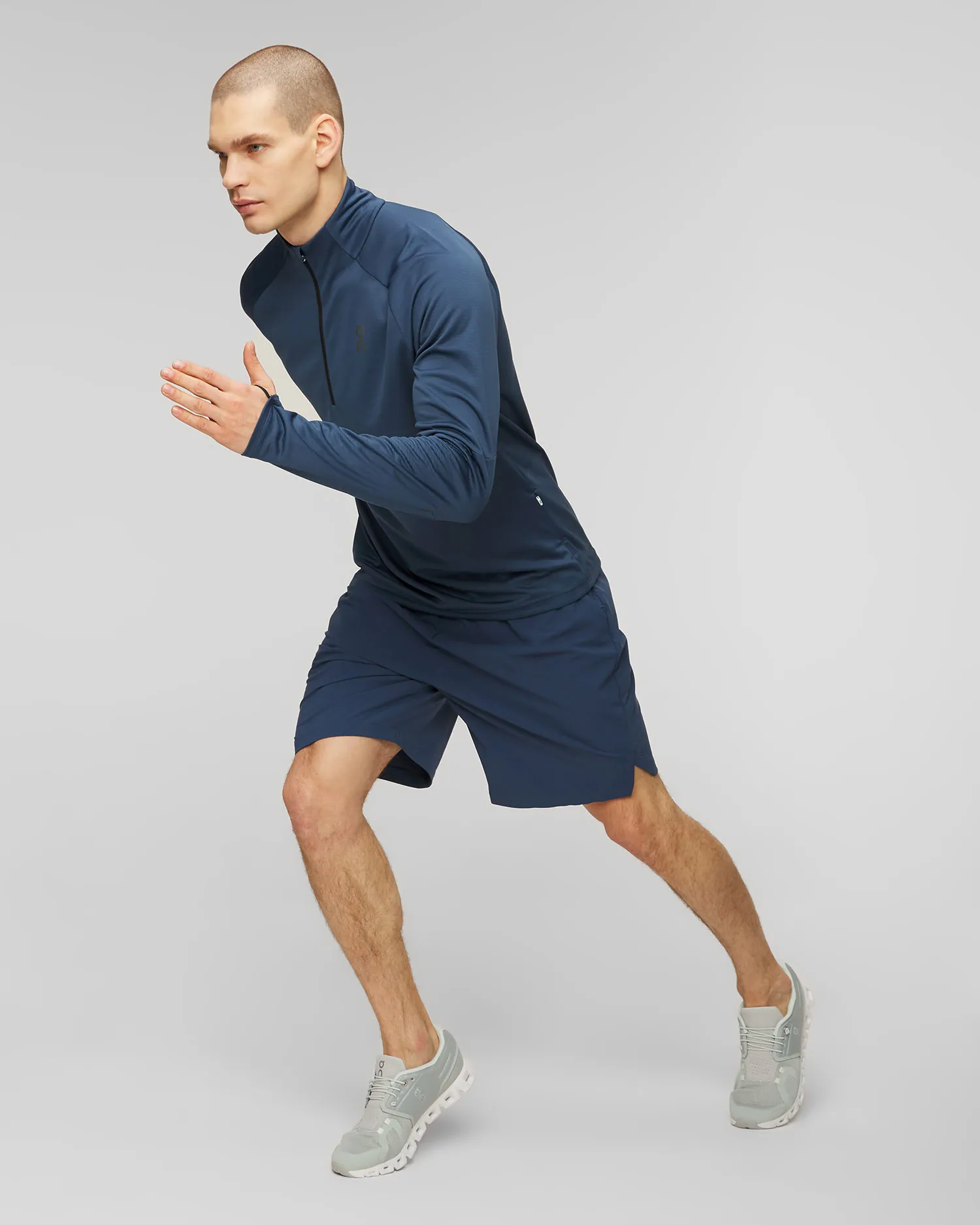 Felpa da corsa da uomo On Running Climate Shirt 1ME10600488-denim