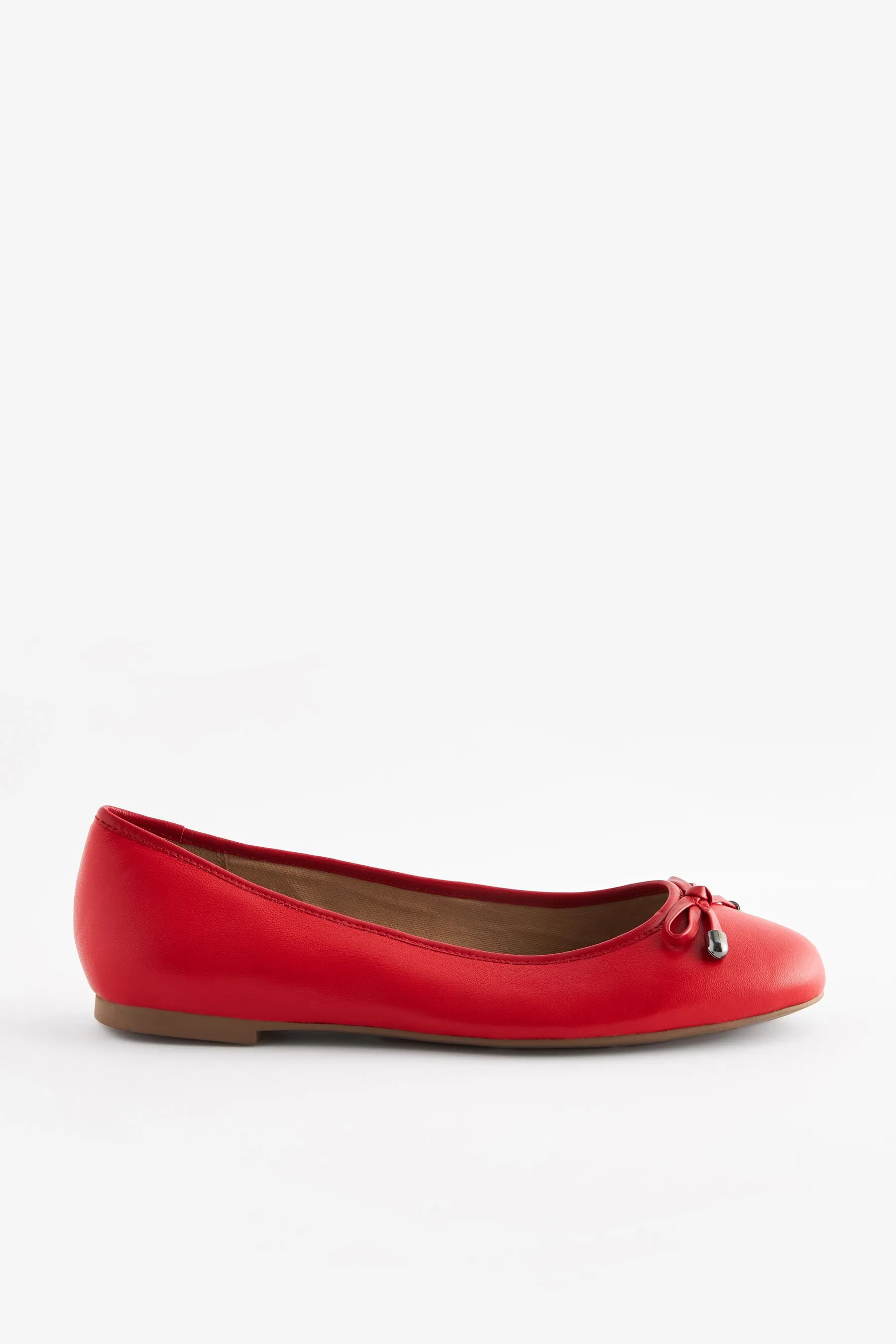 Forever Comfort® Scarpe da ballerina in pelle a punta tonda    