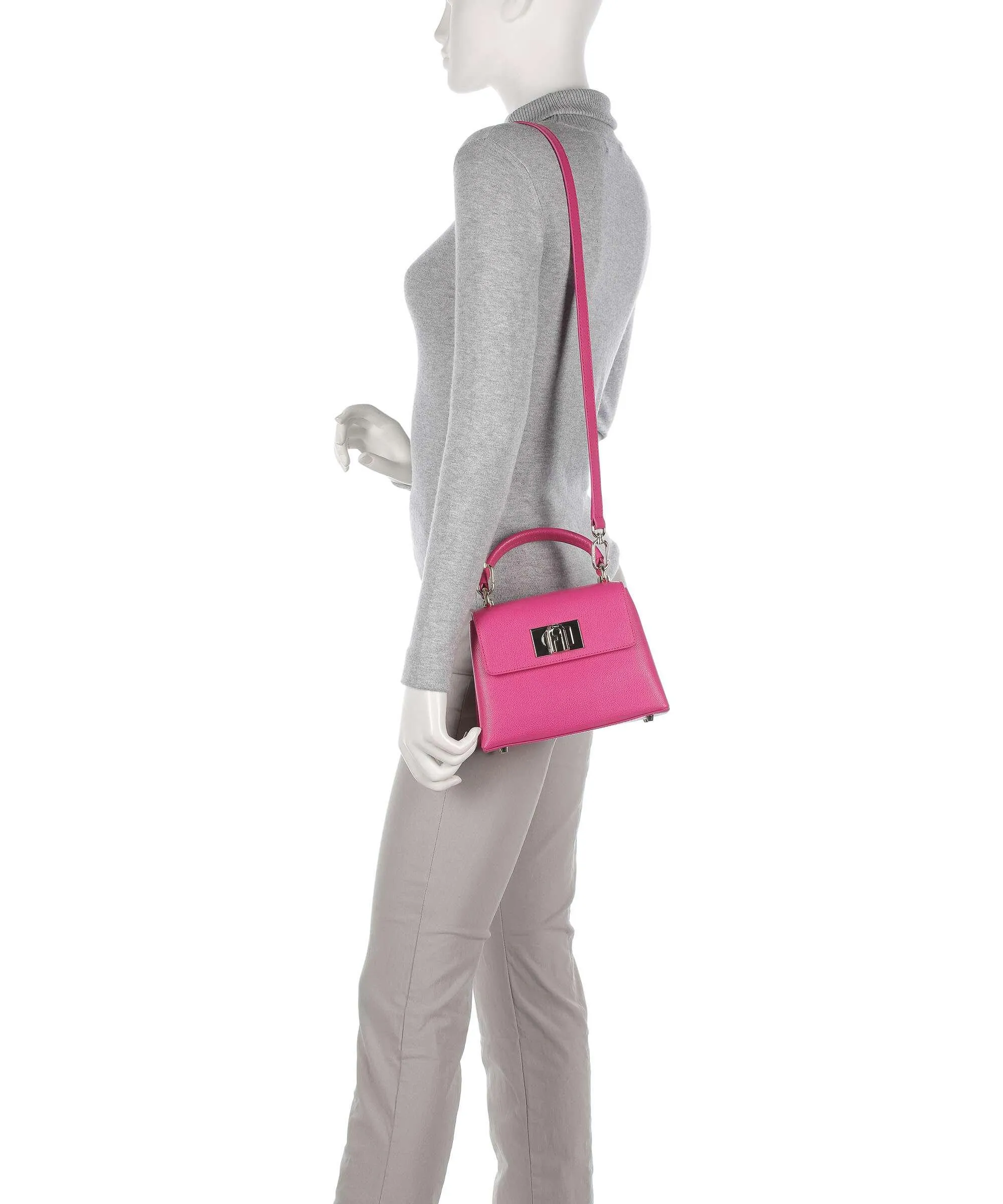  Furla 1927 Mini Borsa a tracolla pelle granulata pink  
