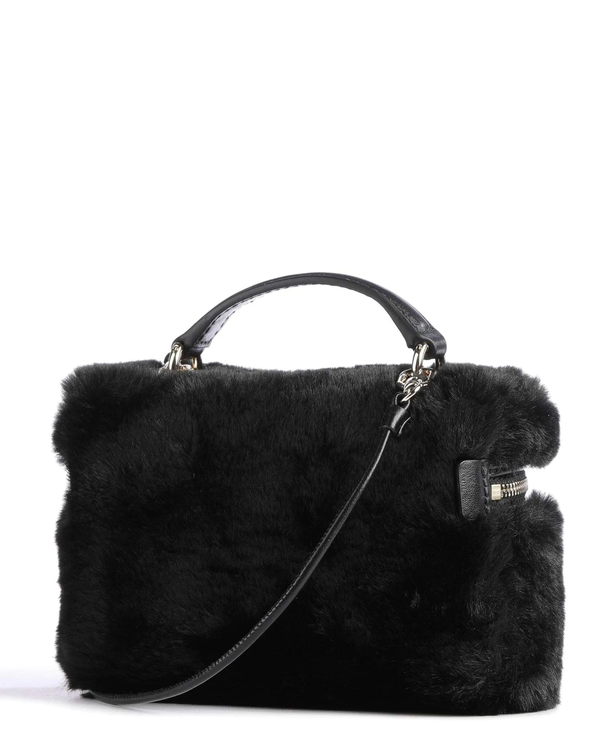  Furla Camelia Micro Borsa a tracolla eco-pelliccia nero  