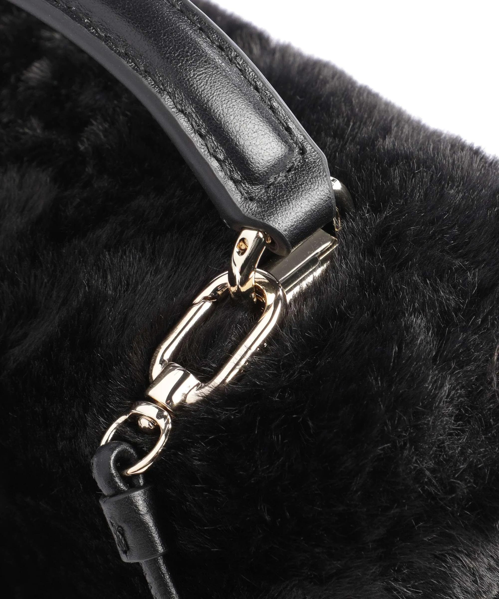  Furla Camelia Micro Borsa a tracolla eco-pelliccia nero  