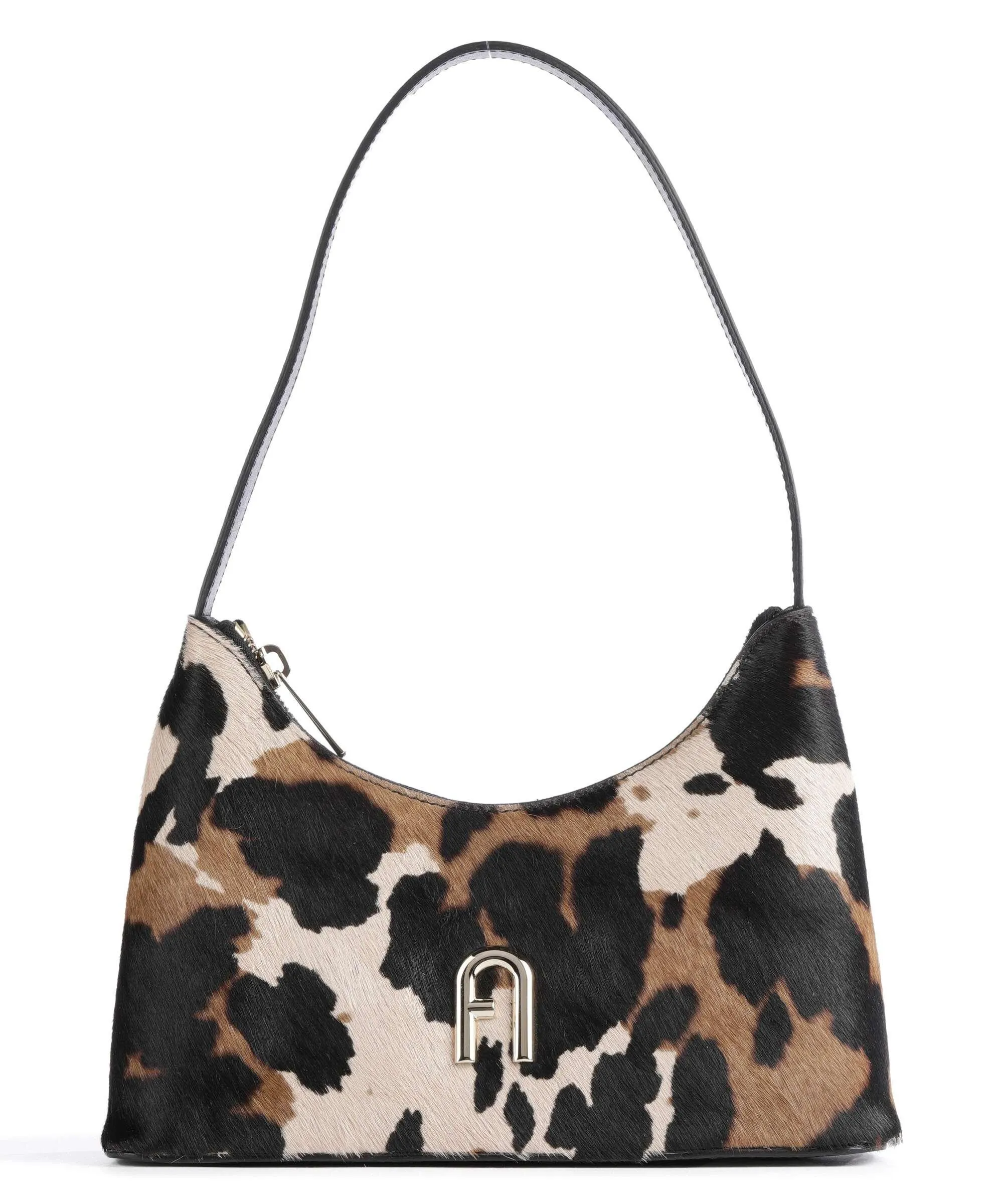  Furla Diamante Mini Borsa a spalla pelliccia, pelle a grana fine multicolore  