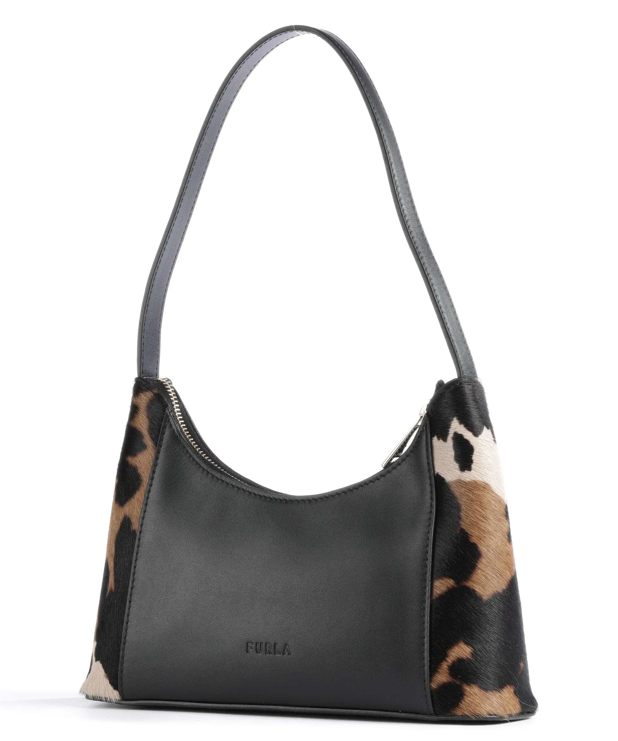  Furla Diamante Mini Borsa a spalla pelliccia, pelle a grana fine multicolore  