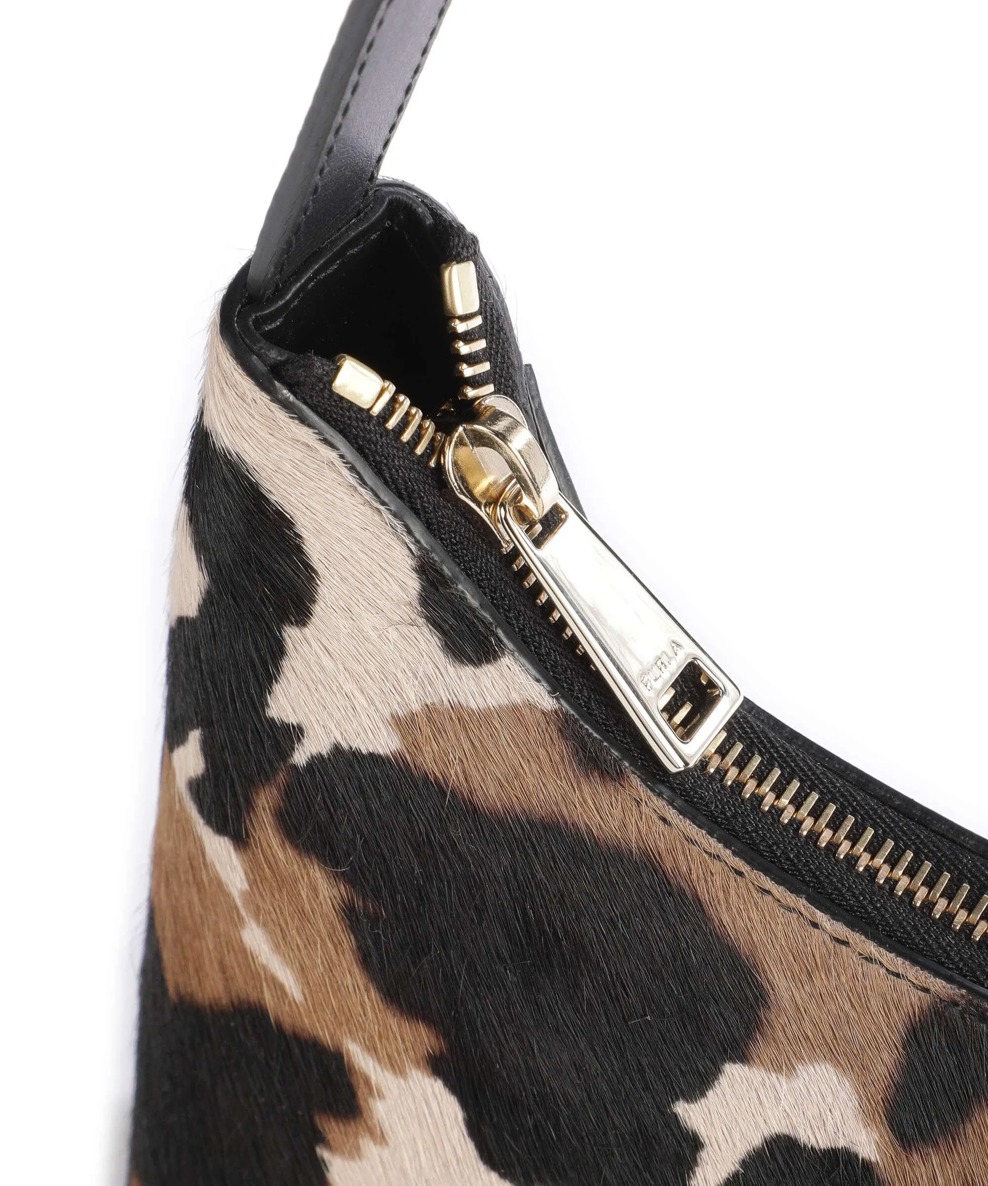  Furla Diamante Mini Borsa a spalla pelliccia, pelle a grana fine multicolore  