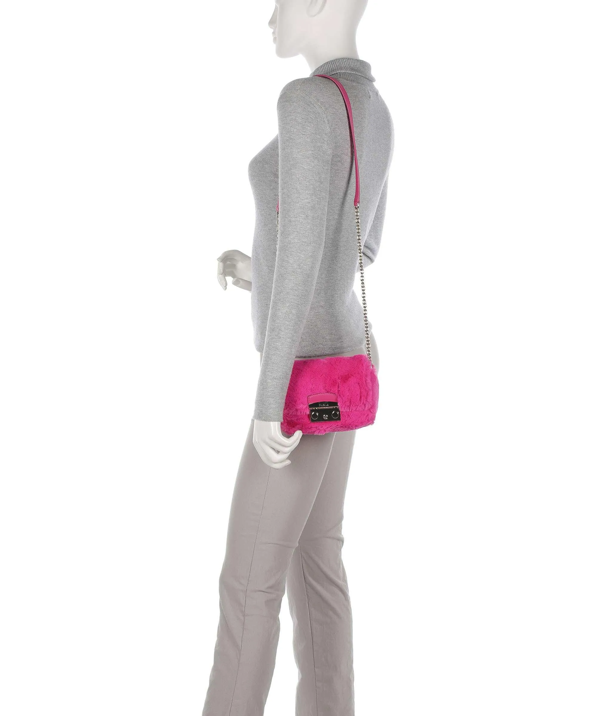  Furla Metropolis Mini Borsa a tracolla pelle sintetica pink  