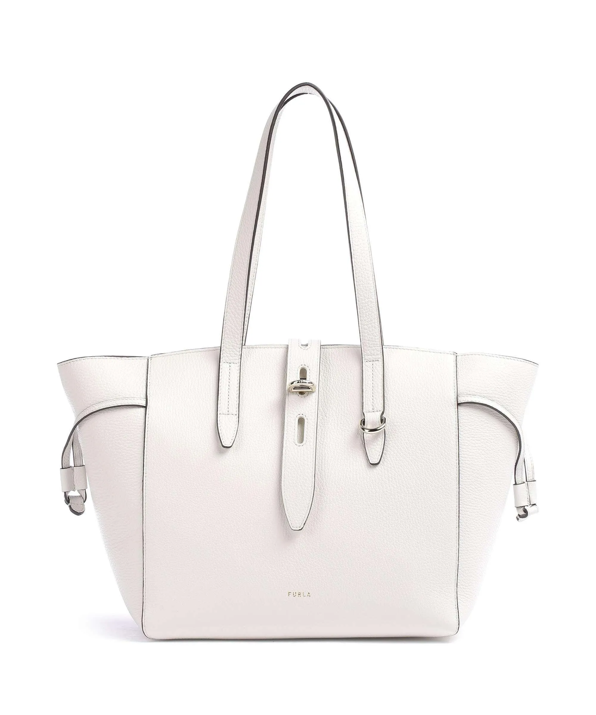  Furla Net M Borsa shopper pelle di vitello grana avorio  