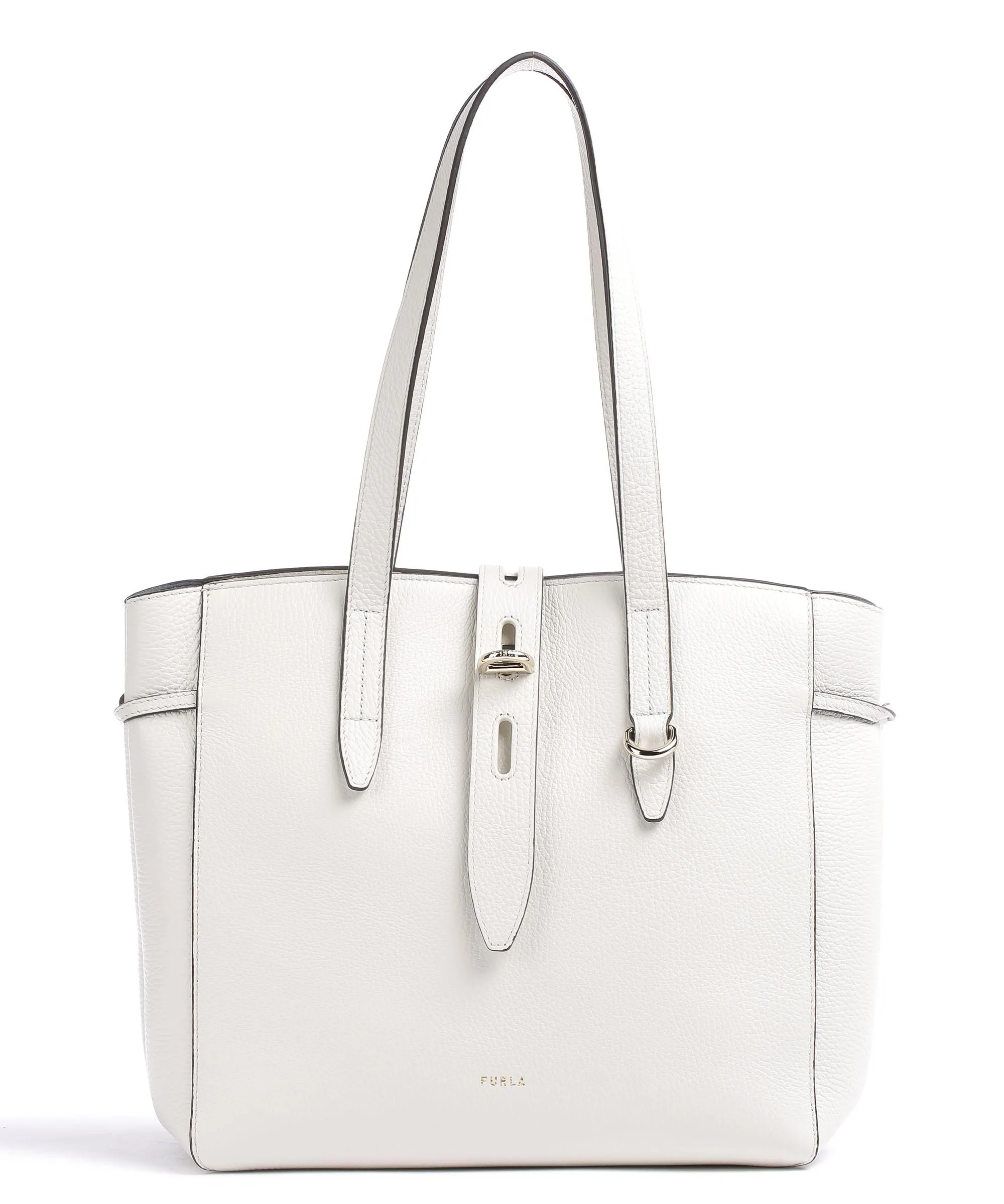  Furla Net M Borsa shopper pelle di vitello grana avorio  