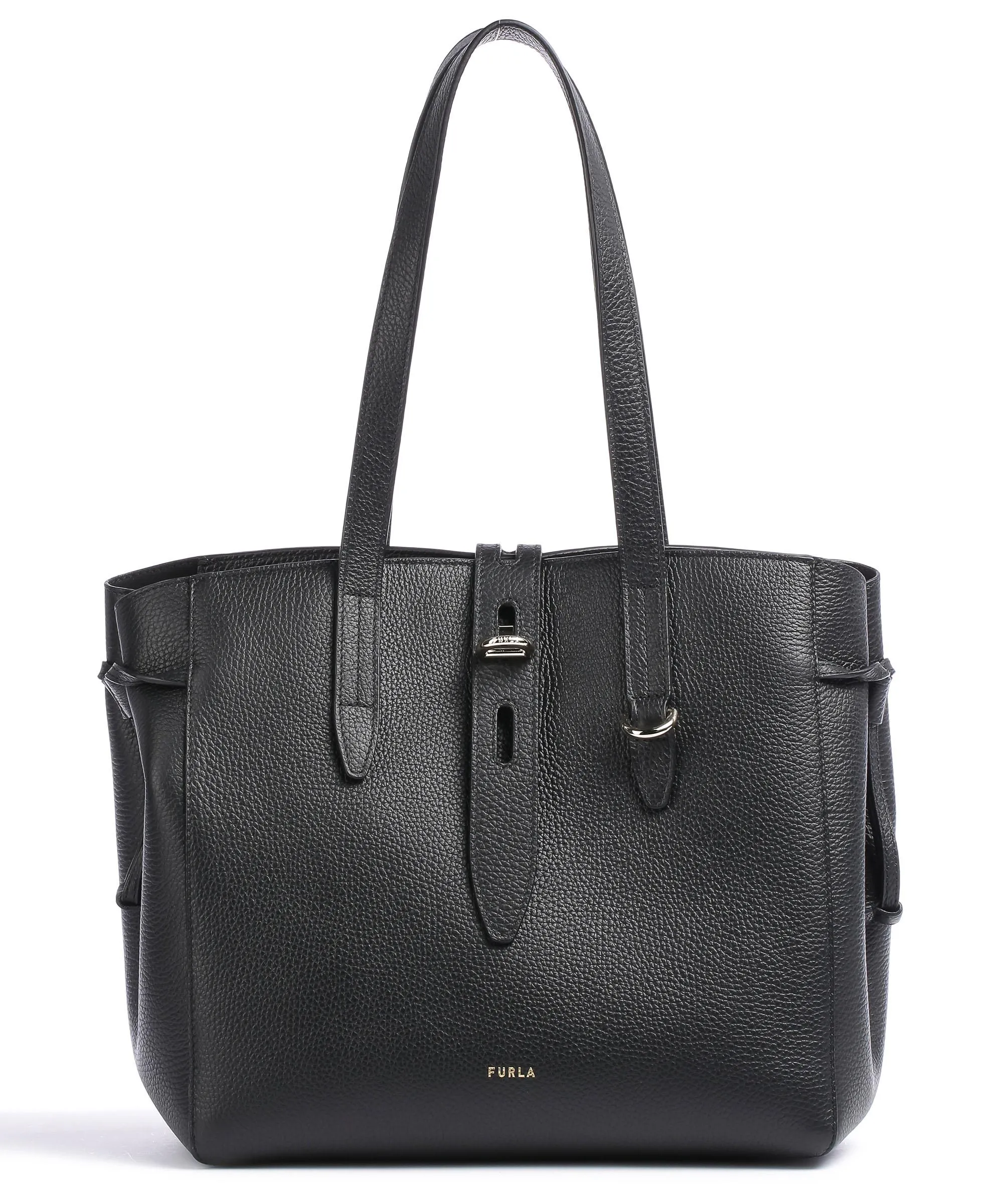  Furla Net M Borsa shopper pelle di vitello grana nero  