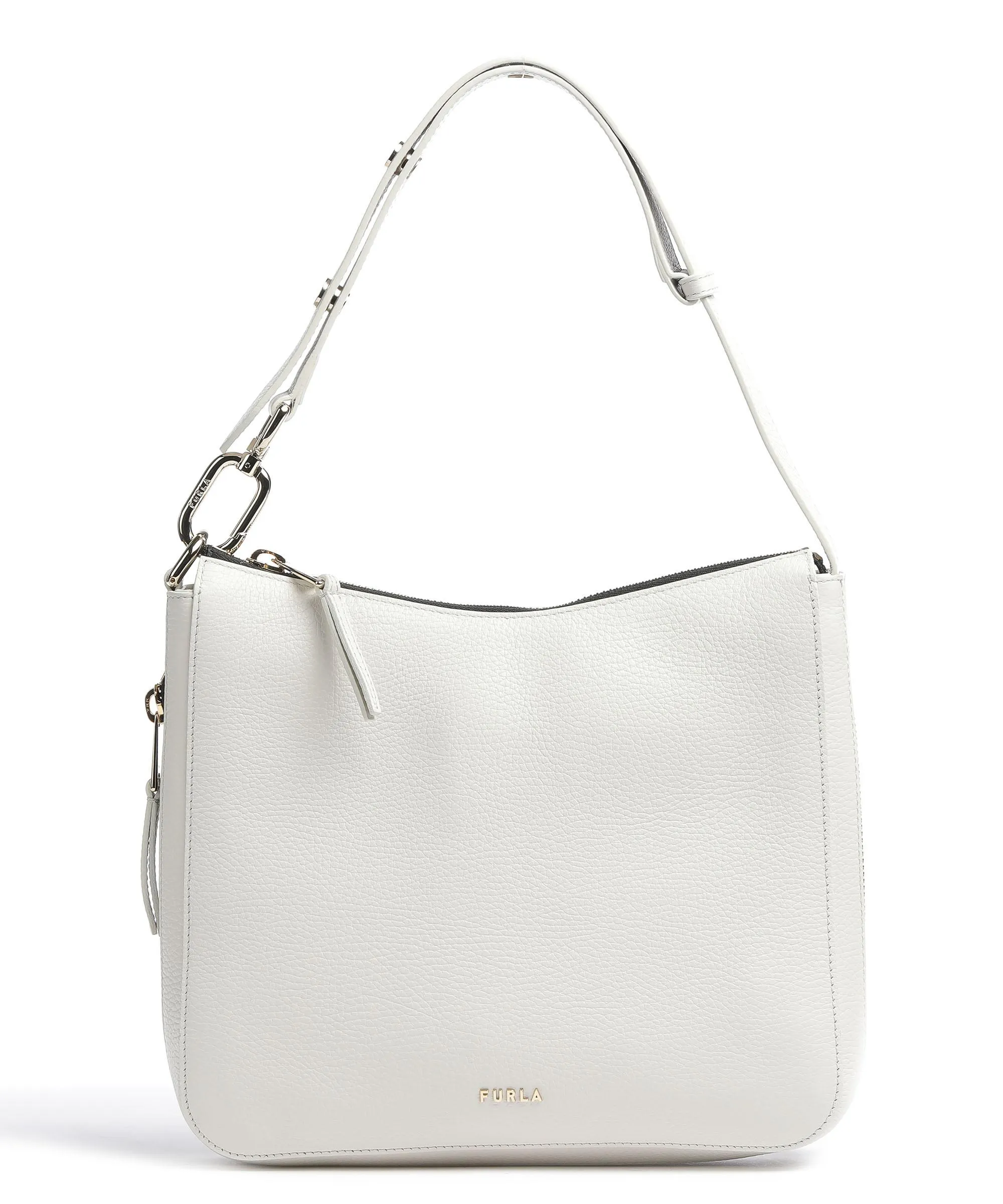  Furla Skye M Borsa hobo pelle granulata avorio  