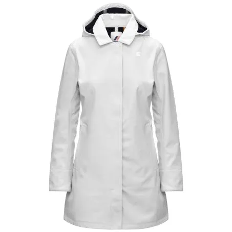 Giacca Donna Lunga K-WAY Mathy Bonded Micro Ripstop K41128W ABF Bianco