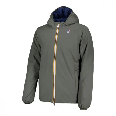 Giacca Reversibile Uomo K-WAY Jaques Warm Double K111JKW AF1 Verde Blu