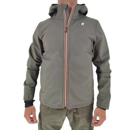 Giacca Softshell Uomo K-WAY Jacko Bonded K7118IW AF0 Verde