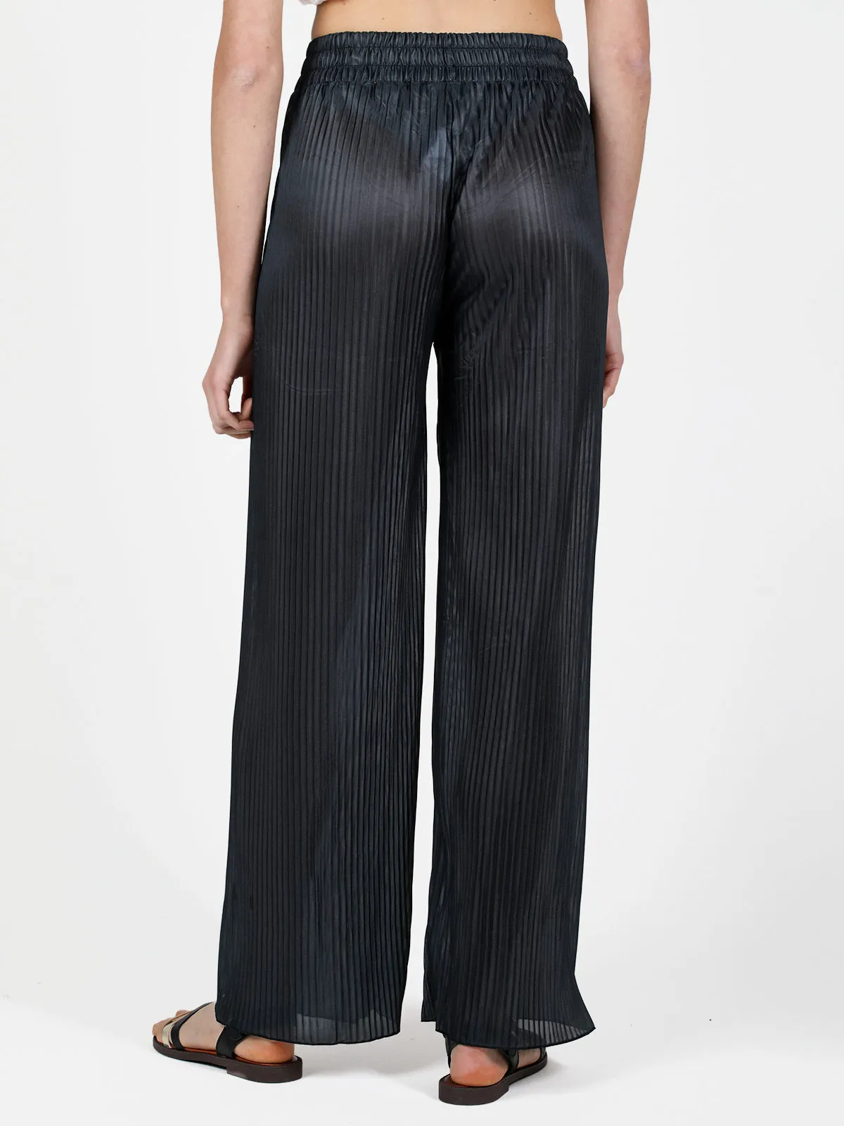 Gladys Pantalon palazzo léger plissé femme