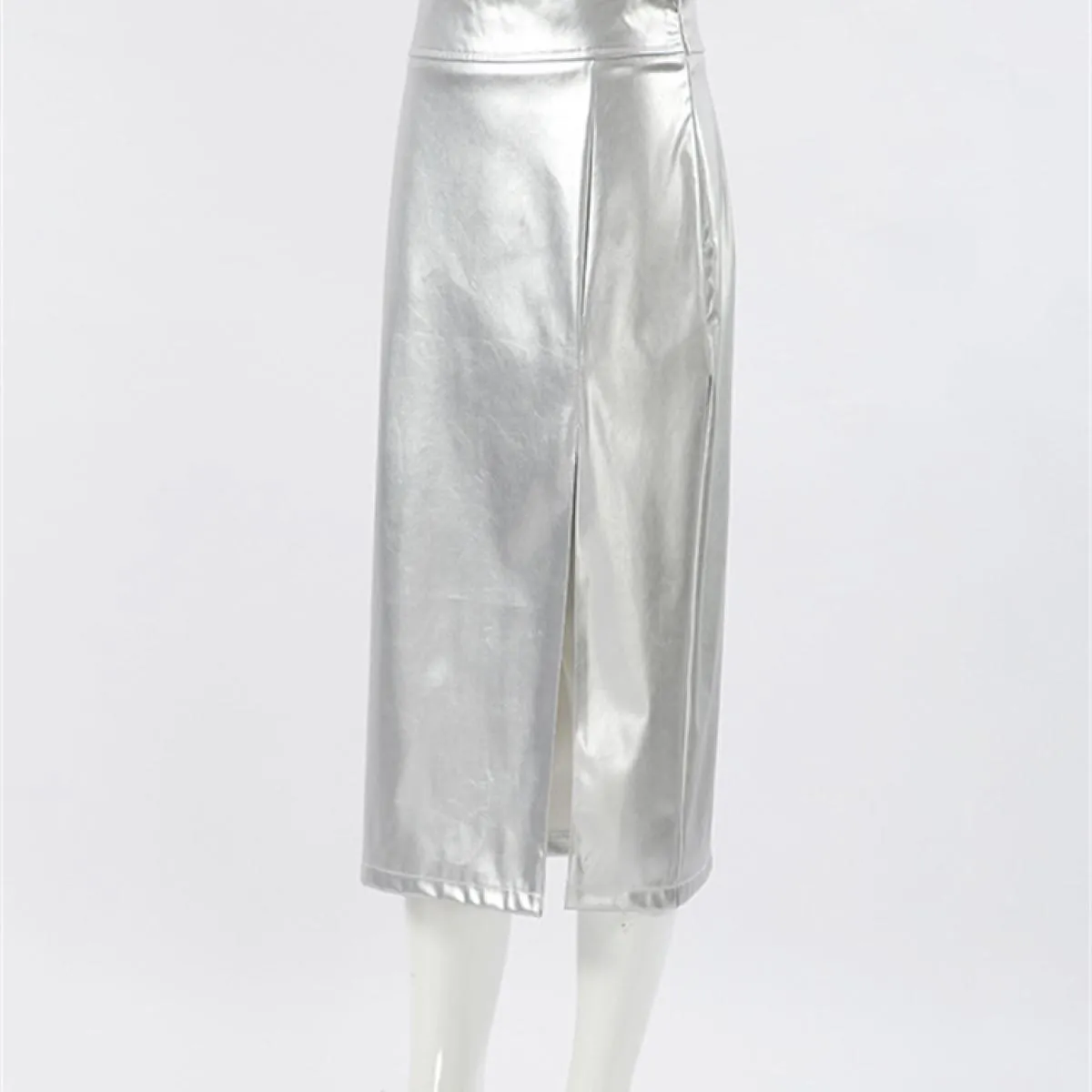 Gonna lunga divisa a vita alta per donna Slim Patchwork Moda Solid Streetwear Estate 2024 Ladies Luxury Vintage Ma