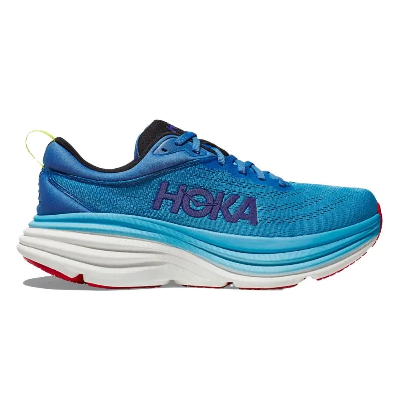 Hoka Bondi 8 Blu Bianco Arancione - Scarpe Running Uomo