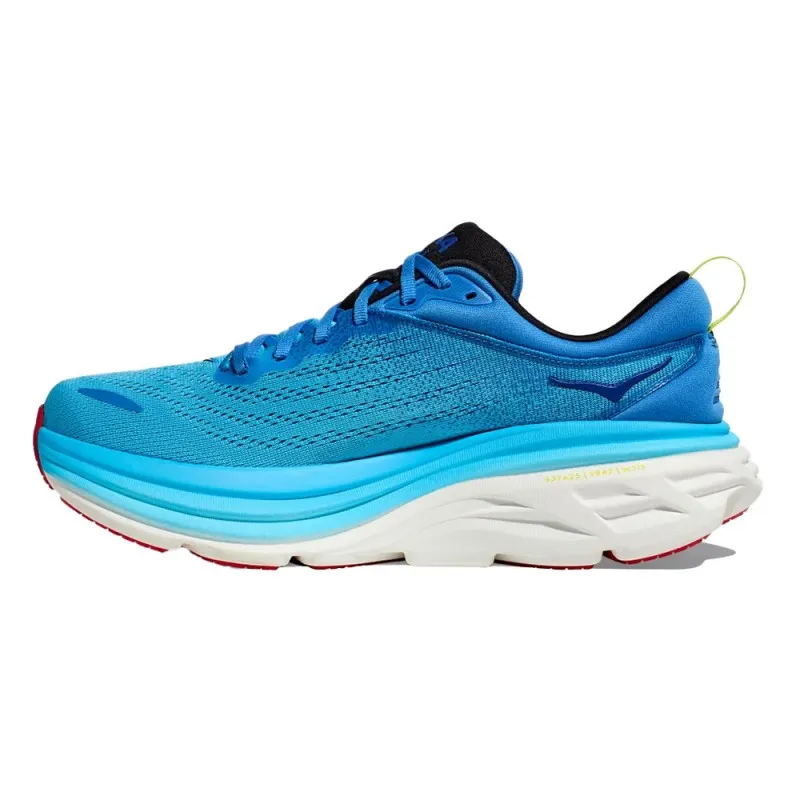 Hoka Bondi 8 Blu Bianco Arancione - Scarpe Running Uomo