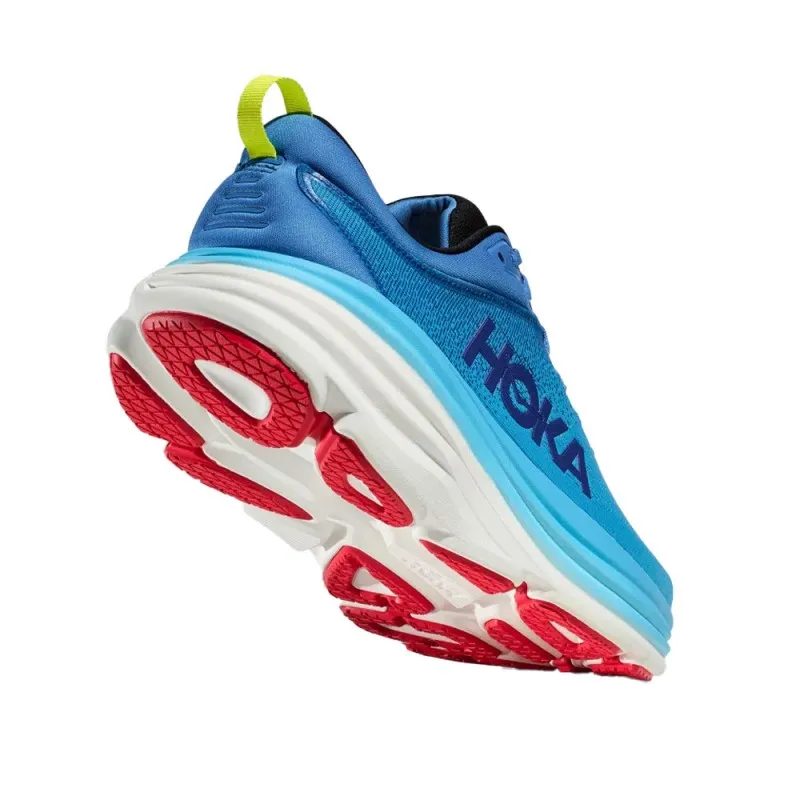 Hoka Bondi 8 Blu Bianco Arancione - Scarpe Running Uomo