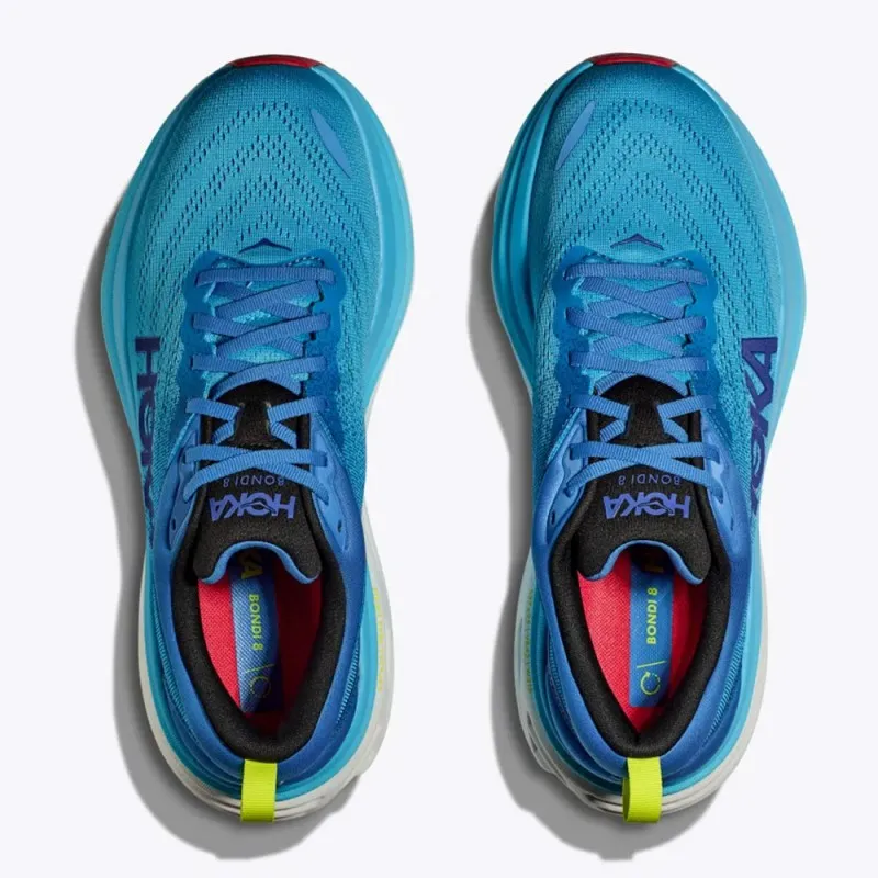 Hoka Bondi 8 Blu Bianco Arancione - Scarpe Running Uomo