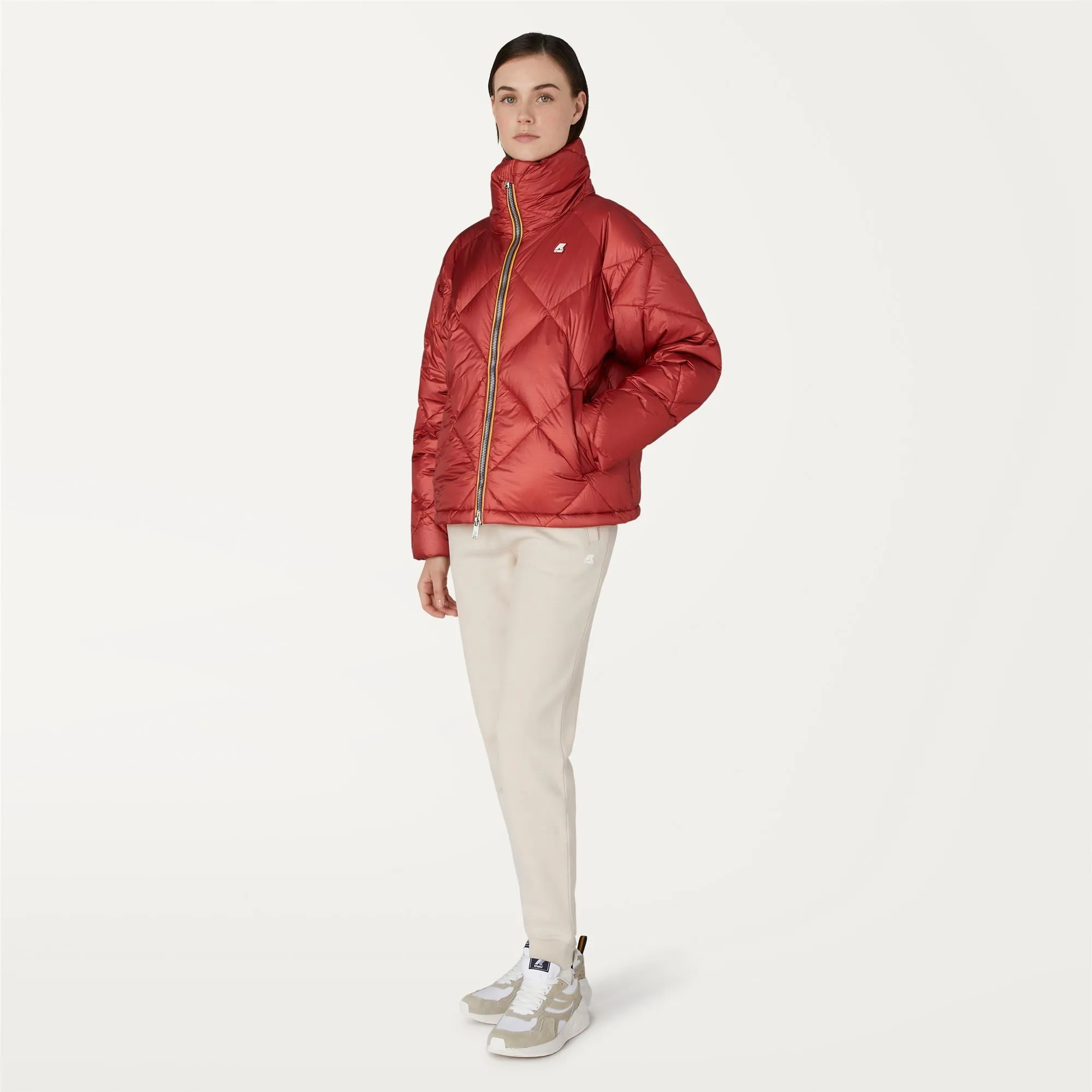 IMELDA HEAVY QUILTED METAL RED VERMILION