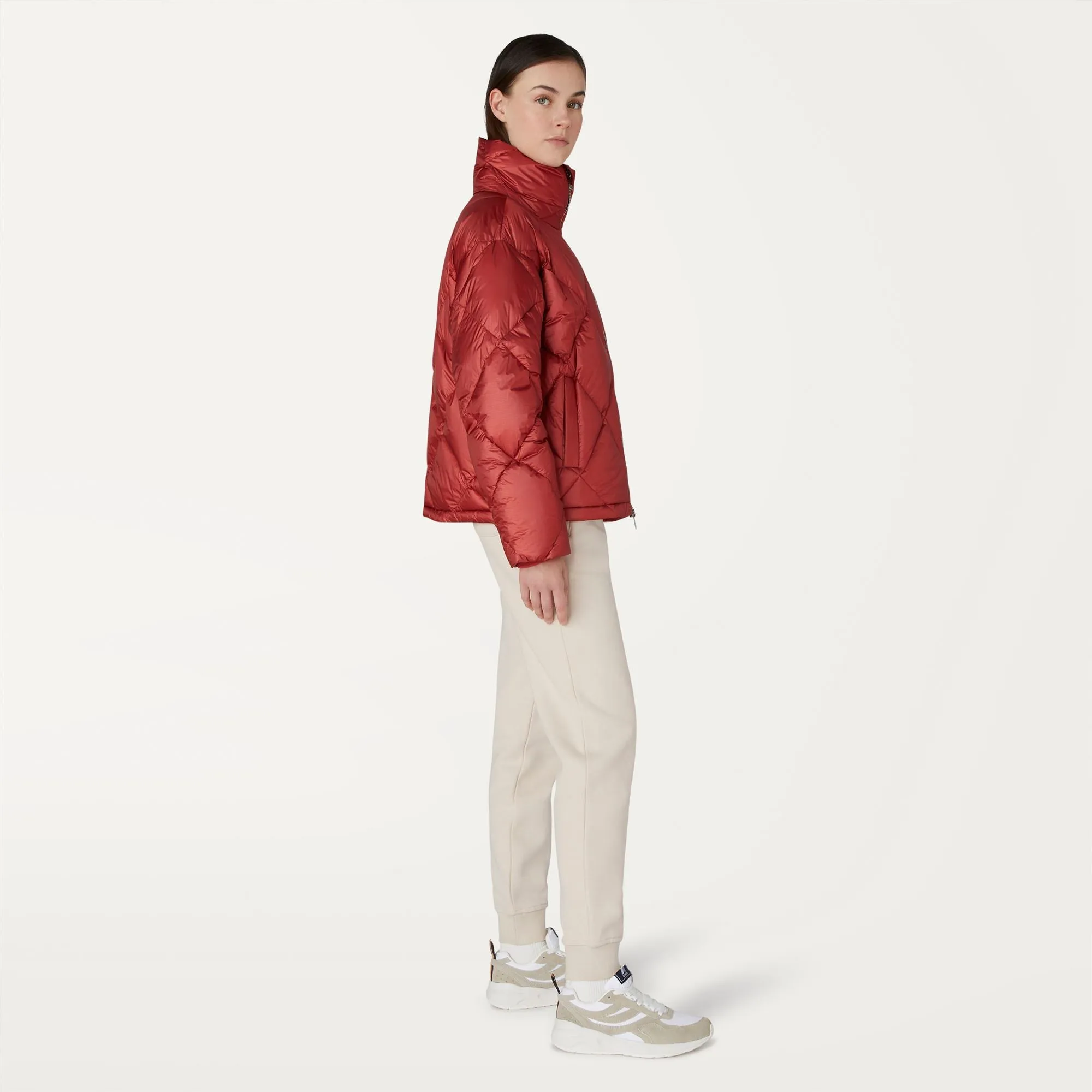 IMELDA HEAVY QUILTED METAL RED VERMILION
