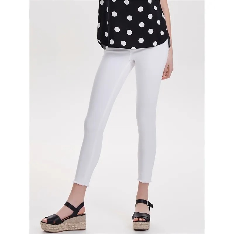 Jeans bianco corto donna Only
