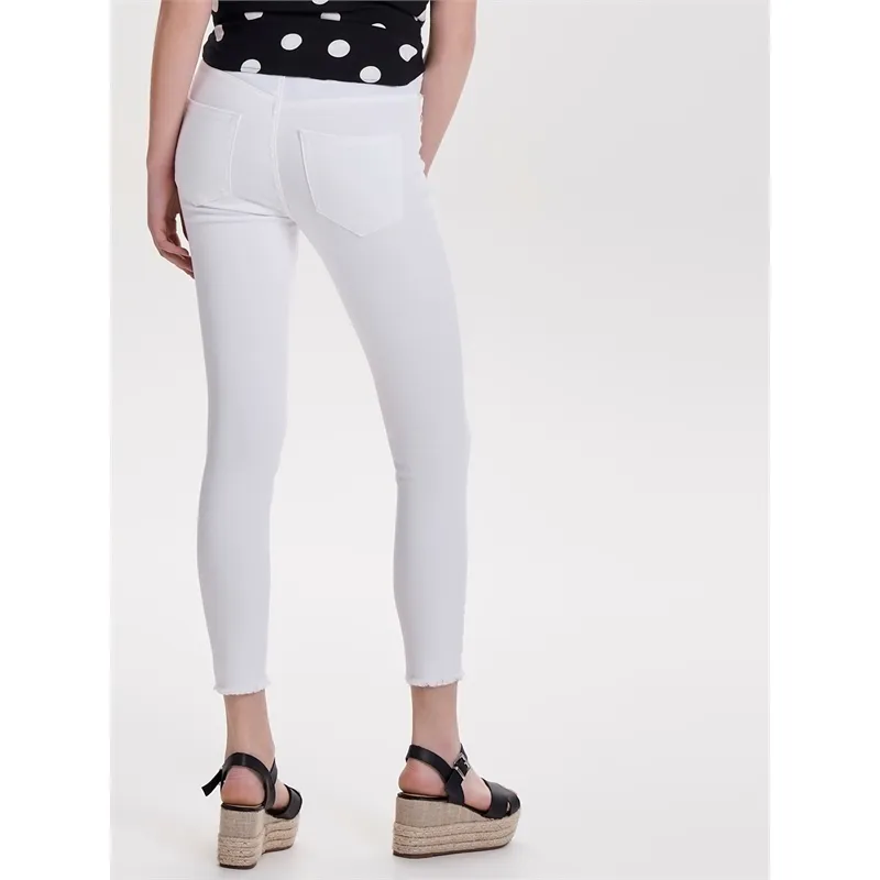 Jeans bianco corto donna Only