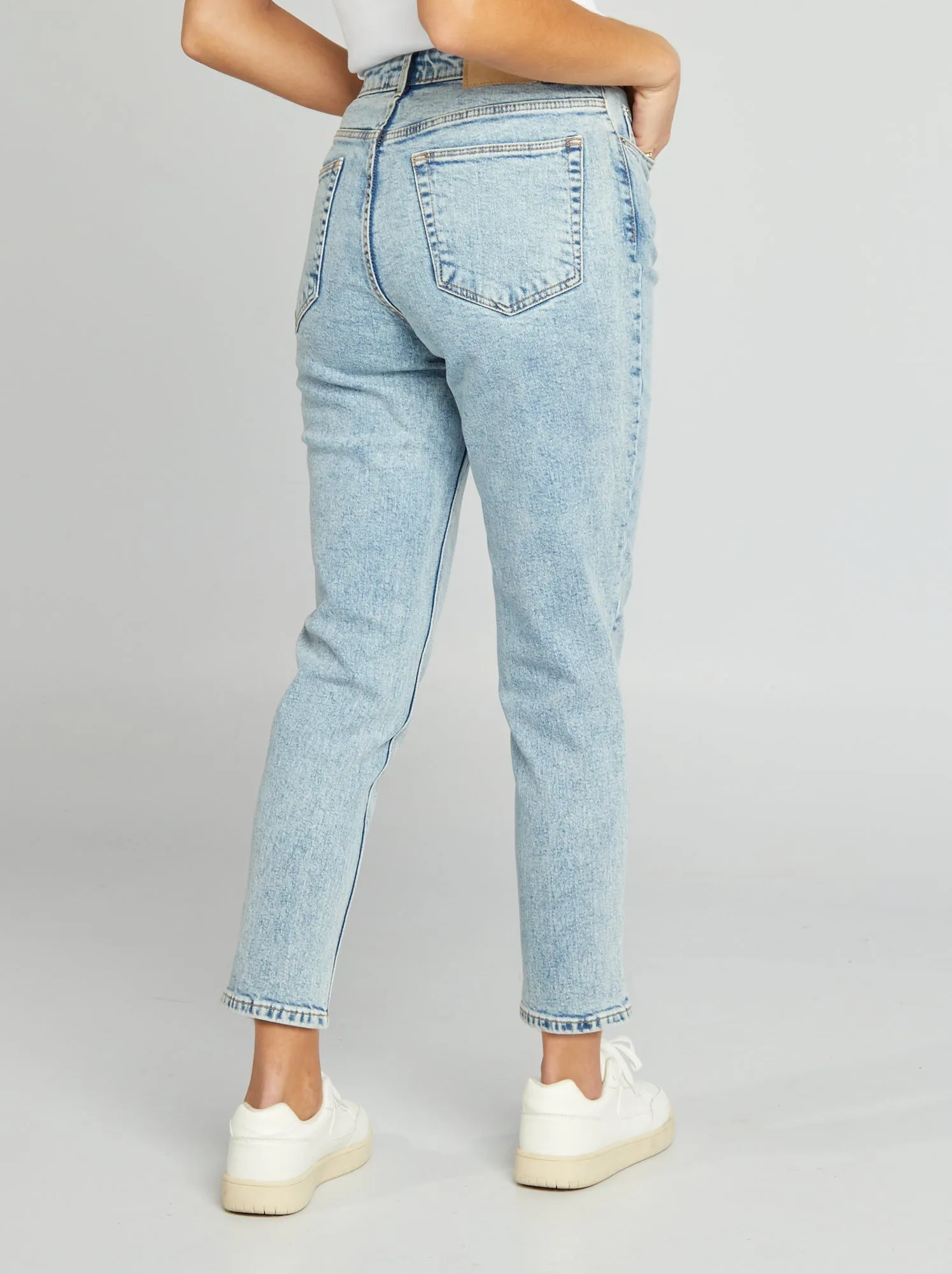 Jeans mom a vita molto alta - L30 - blu