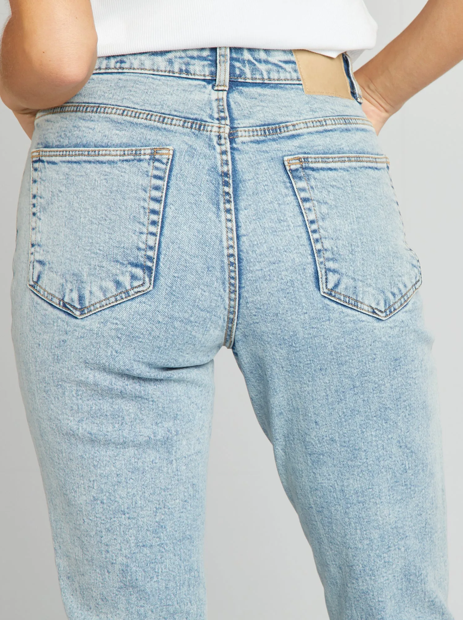 Jeans mom a vita molto alta - L30 - blu