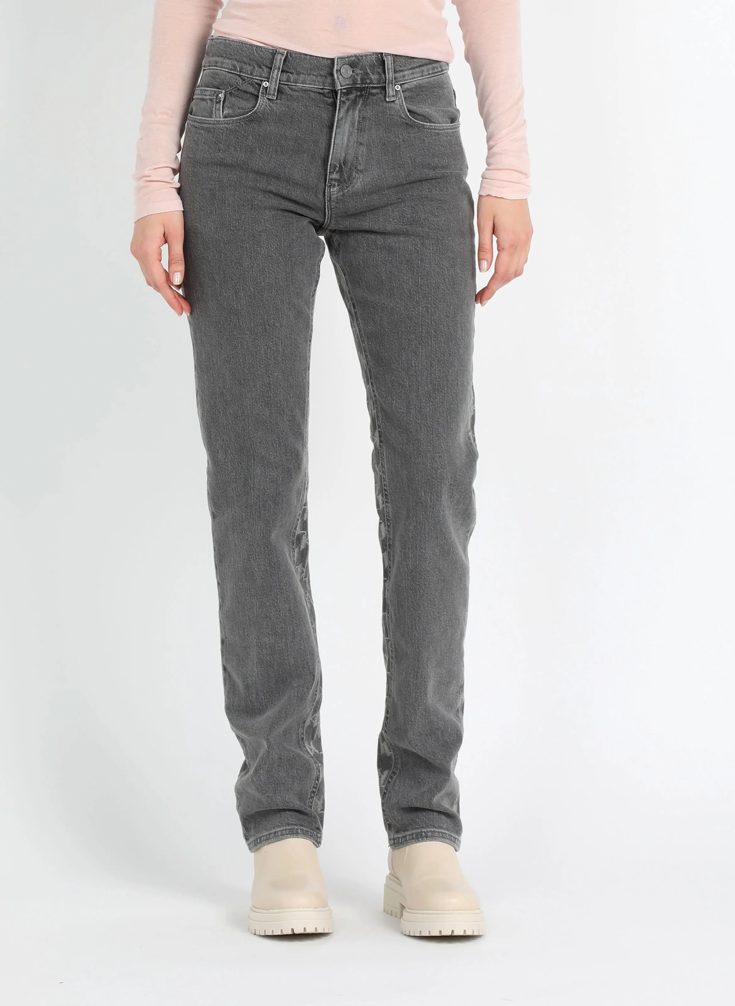  KARL LAGERFELD   Jeans effetto délavé in misto cotone jacquard | Grigio