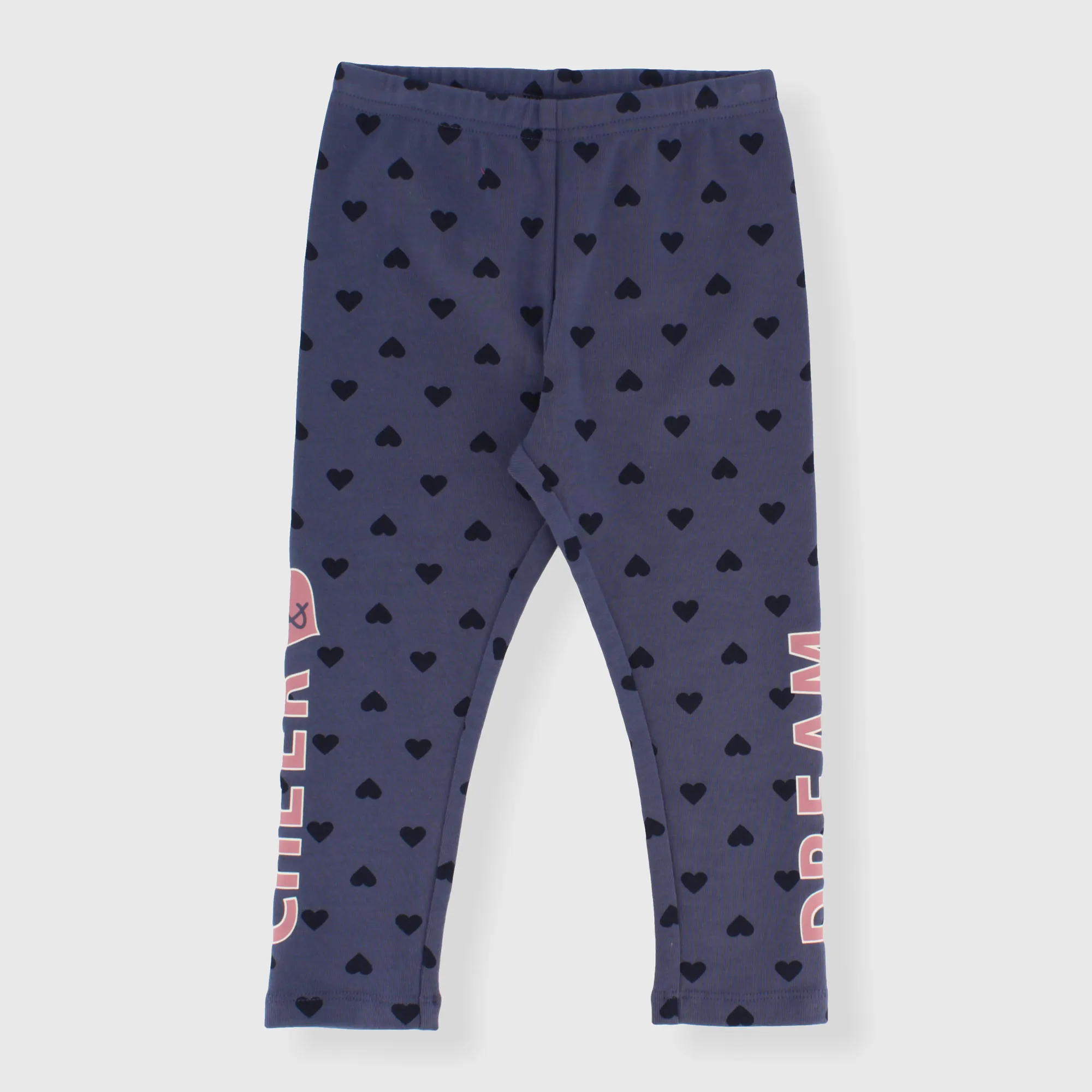 Leggings in costina da bambina, BLU            