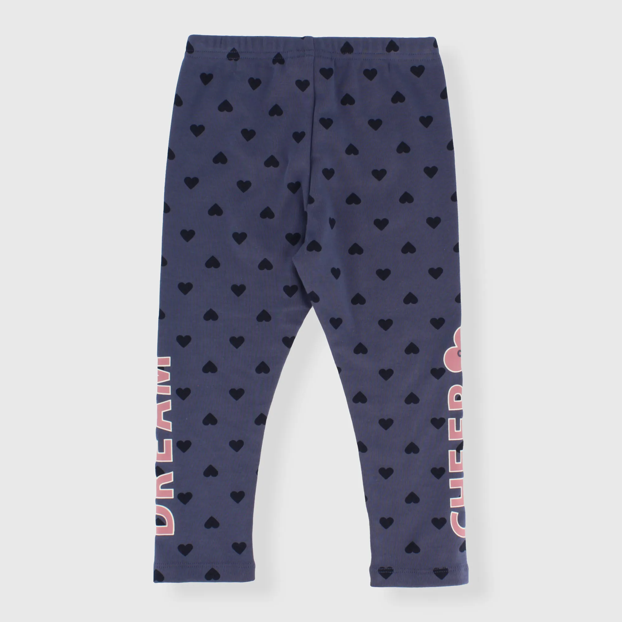 Leggings in costina da bambina, BLU            