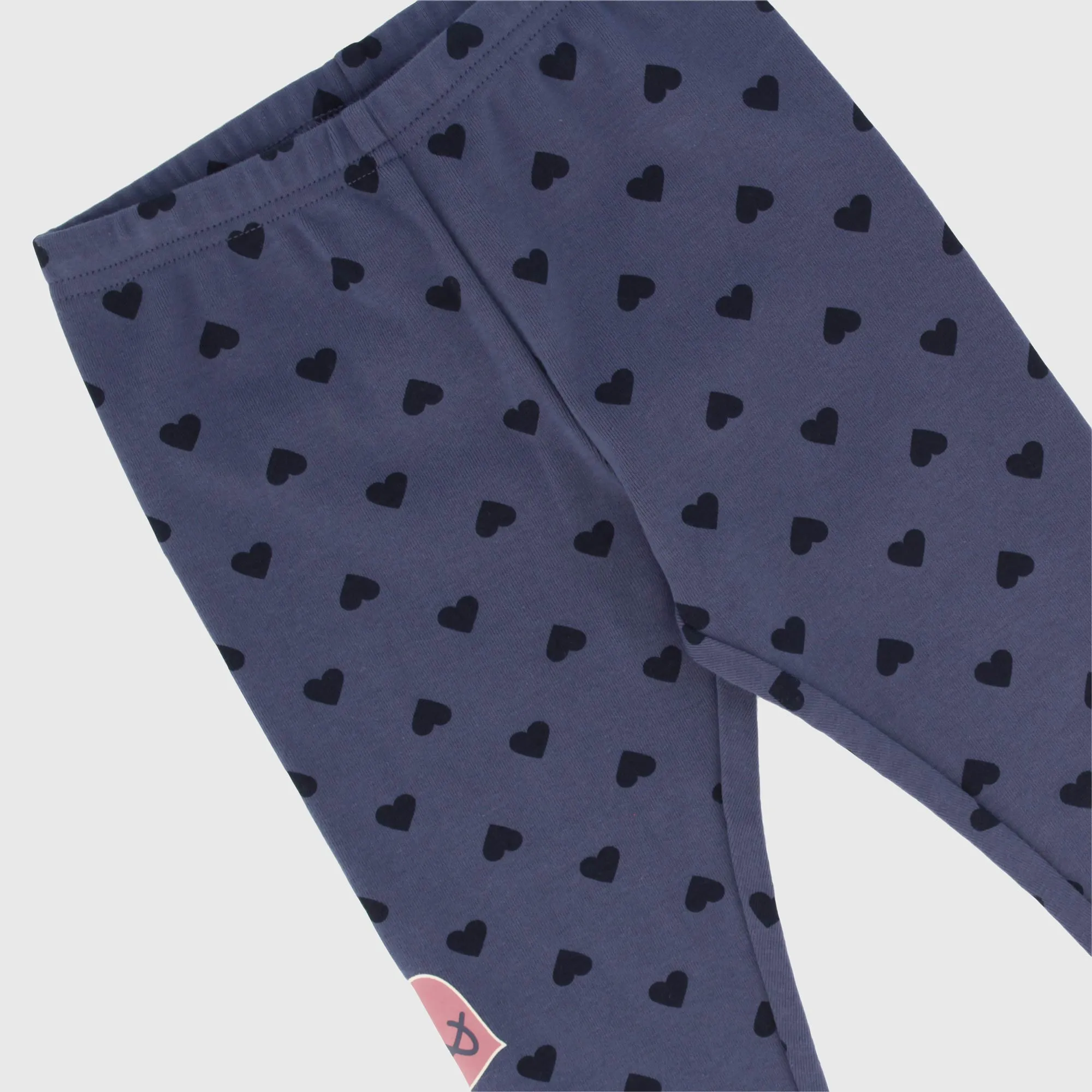 Leggings in costina da bambina, BLU            