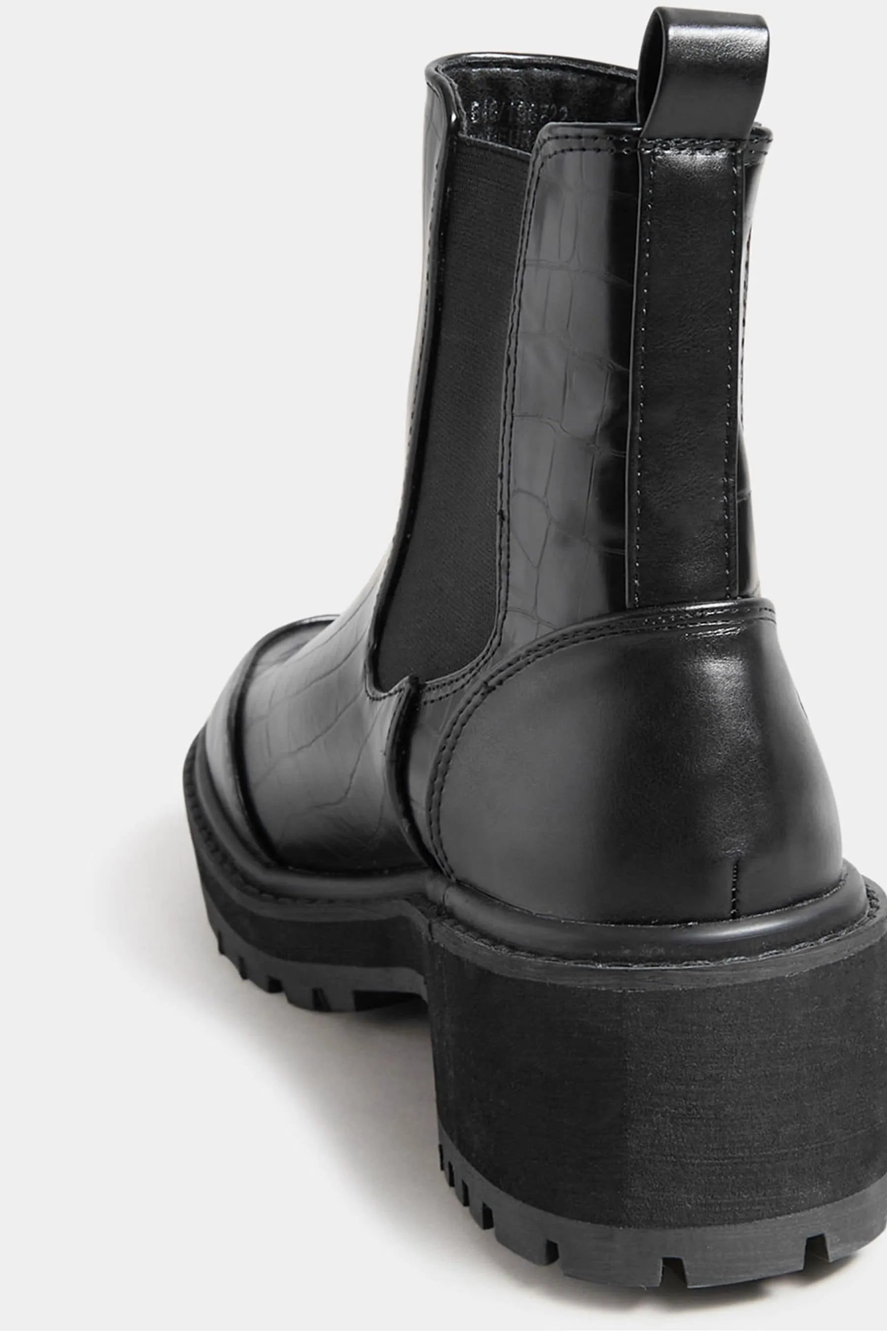 Long Tall Sally Stivali spesso Chelsea effetto coccodrillo