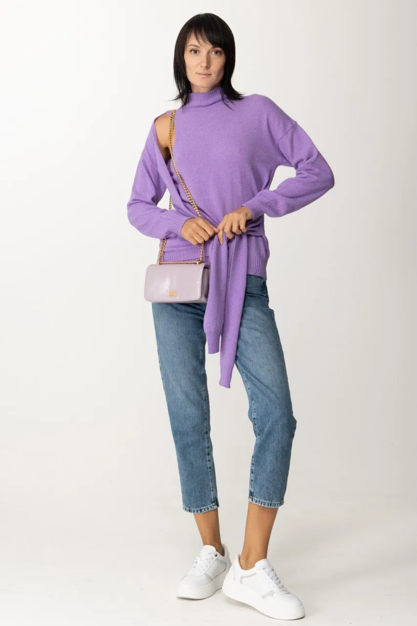 Maglia a lupetto con nodo COOL LILAC