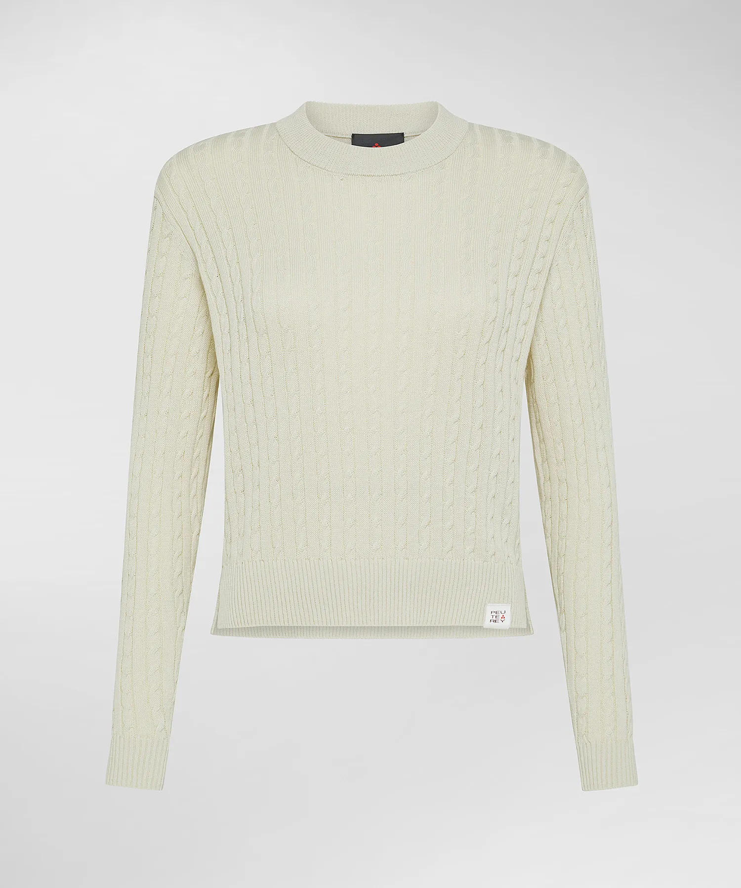 Maglia a treccia in tricot di cotone