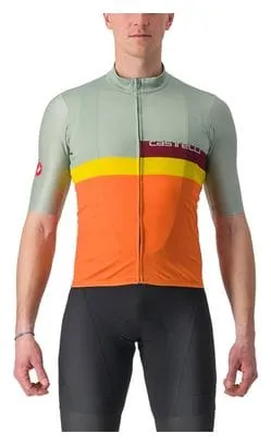 Maglia Castelli A Blocco a manica corta Verde/Arancio