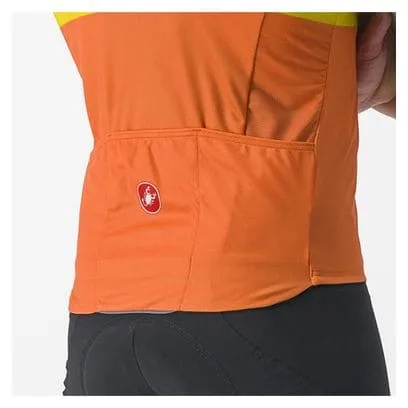Maglia Castelli A Blocco a manica corta Verde/Arancio